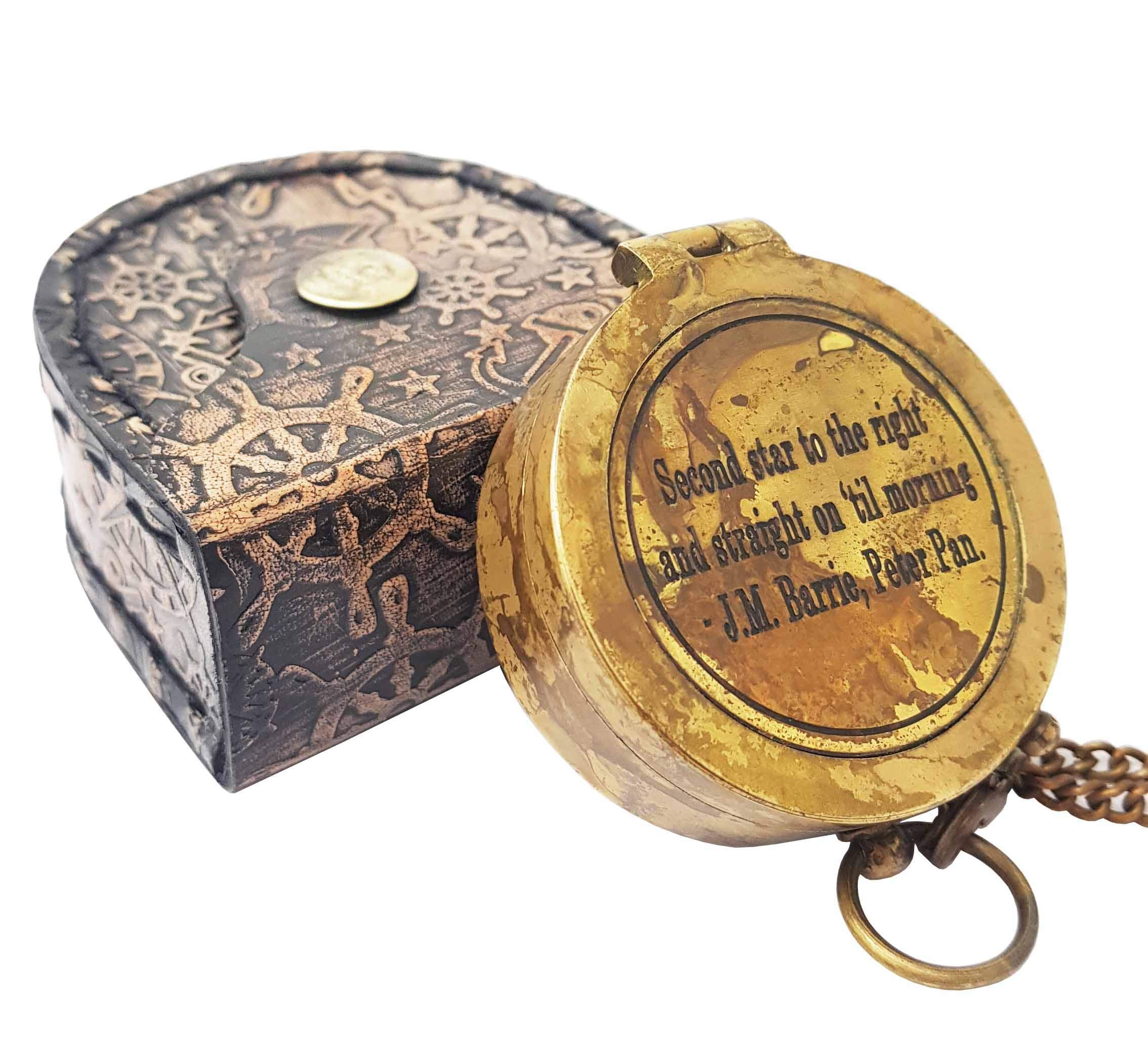 Engraved Compass, Customized Brass Compass for Anniversary, Birthday, Graduation, Confirmation Gift