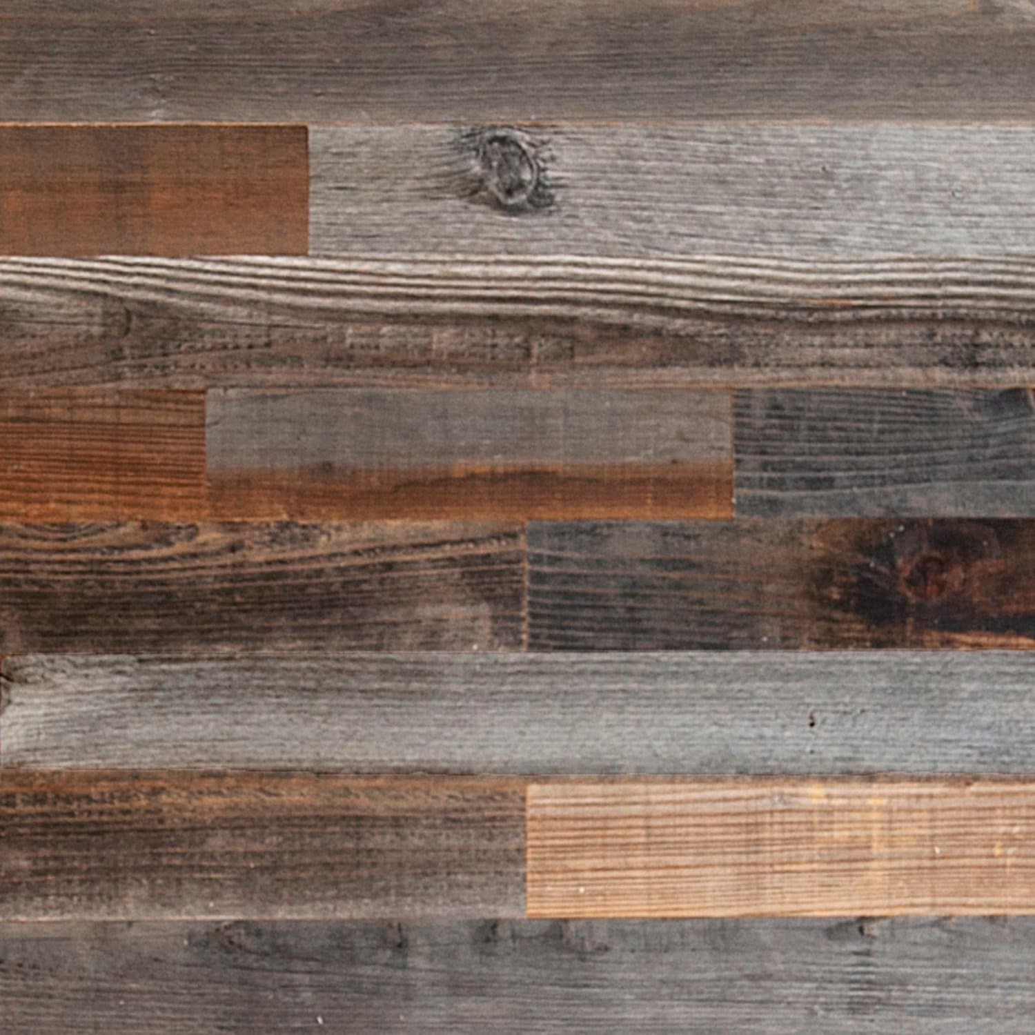 Plank and Mill - Reclaimed Barn Wood Wall Panels - Simple Peel and Stick Planks for Accent Walls, Kitchens, and Other Projects - 20 Square Feet of 3" Wide: Classic Barn Wood