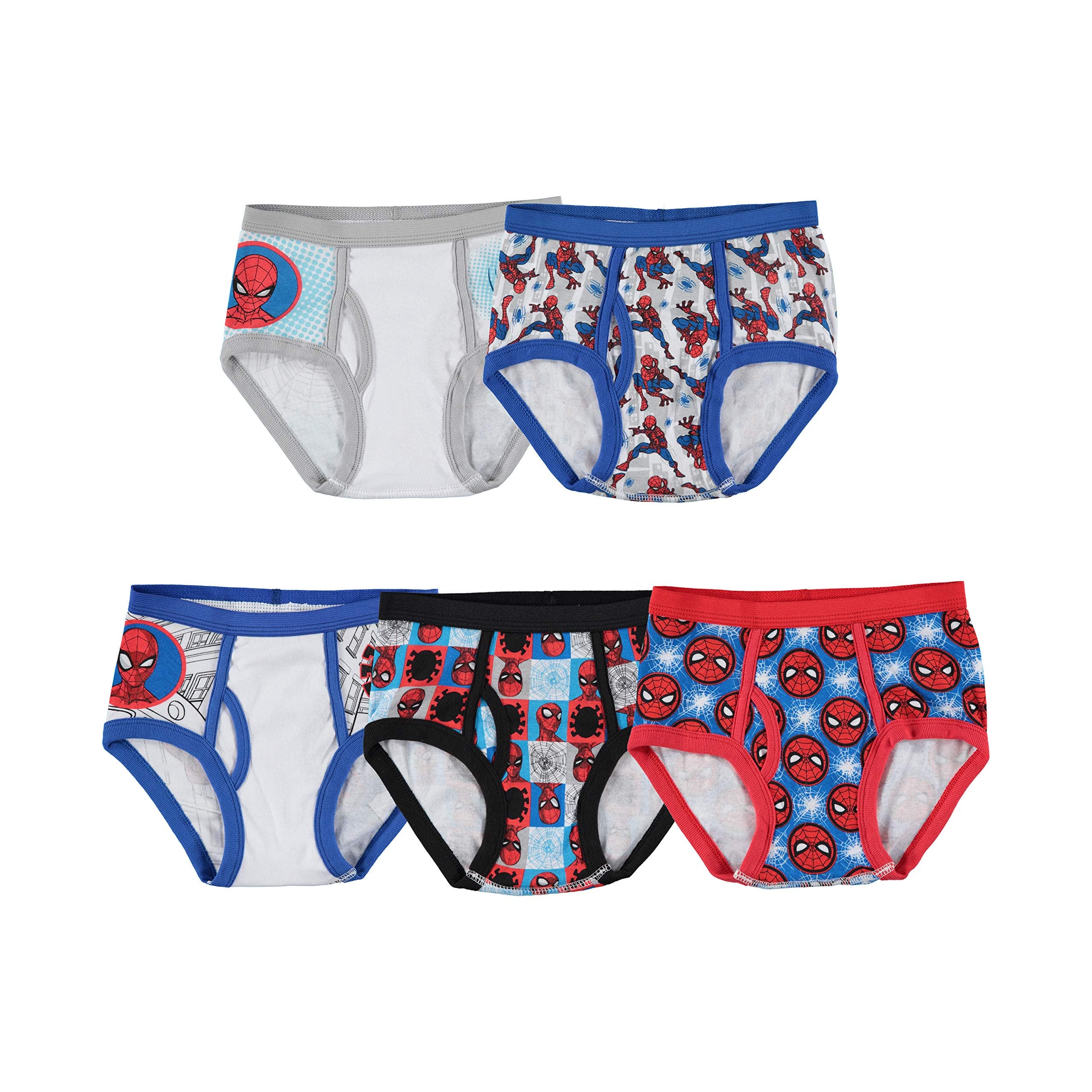 boys 100% Combed Cotton Brief Multipacks With Multiple Print Choices Available in Sizes 4, 6, 8, 10, and 12