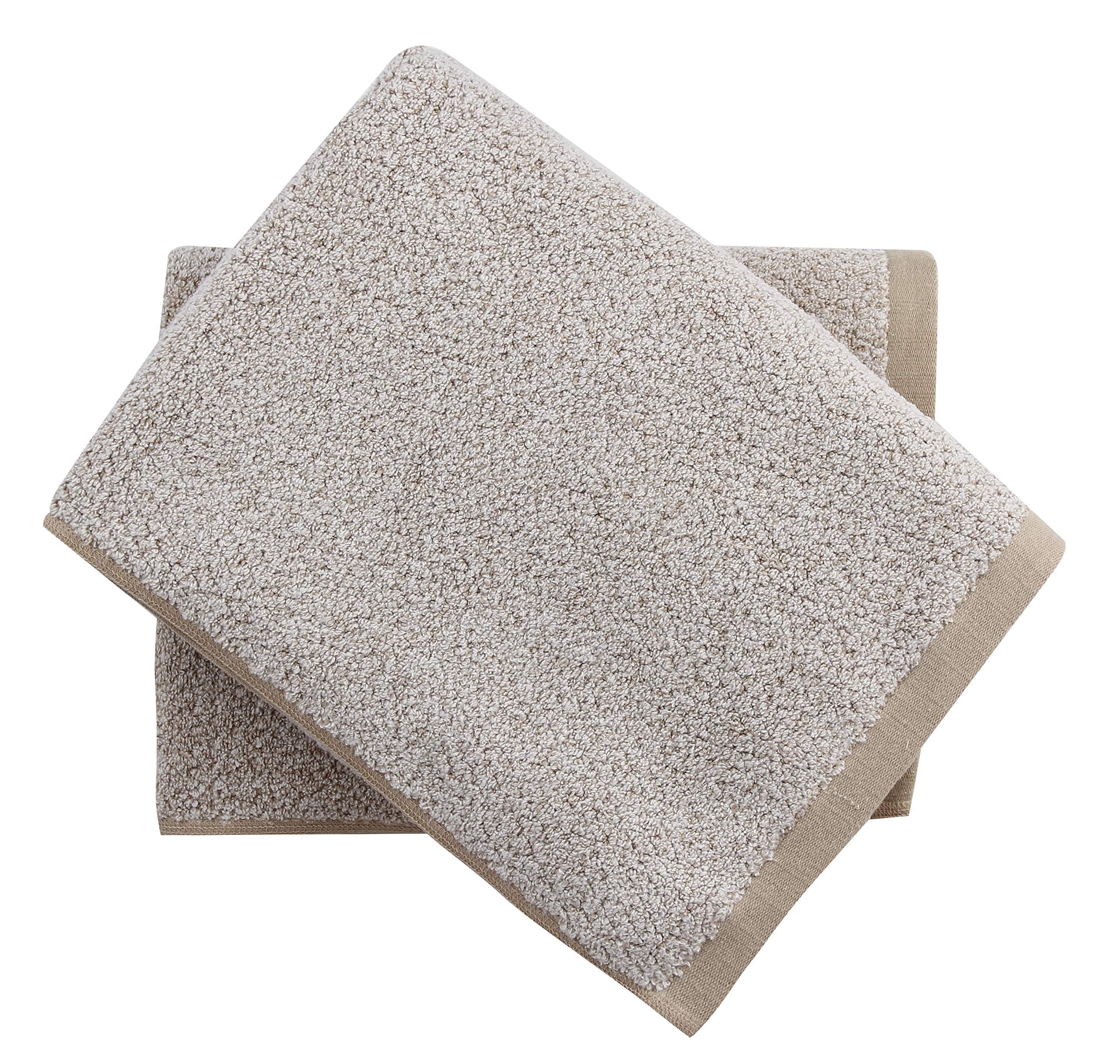 EverplushDiamond Jacquard Quick Dry Bath Towel,2Pack,Khaki