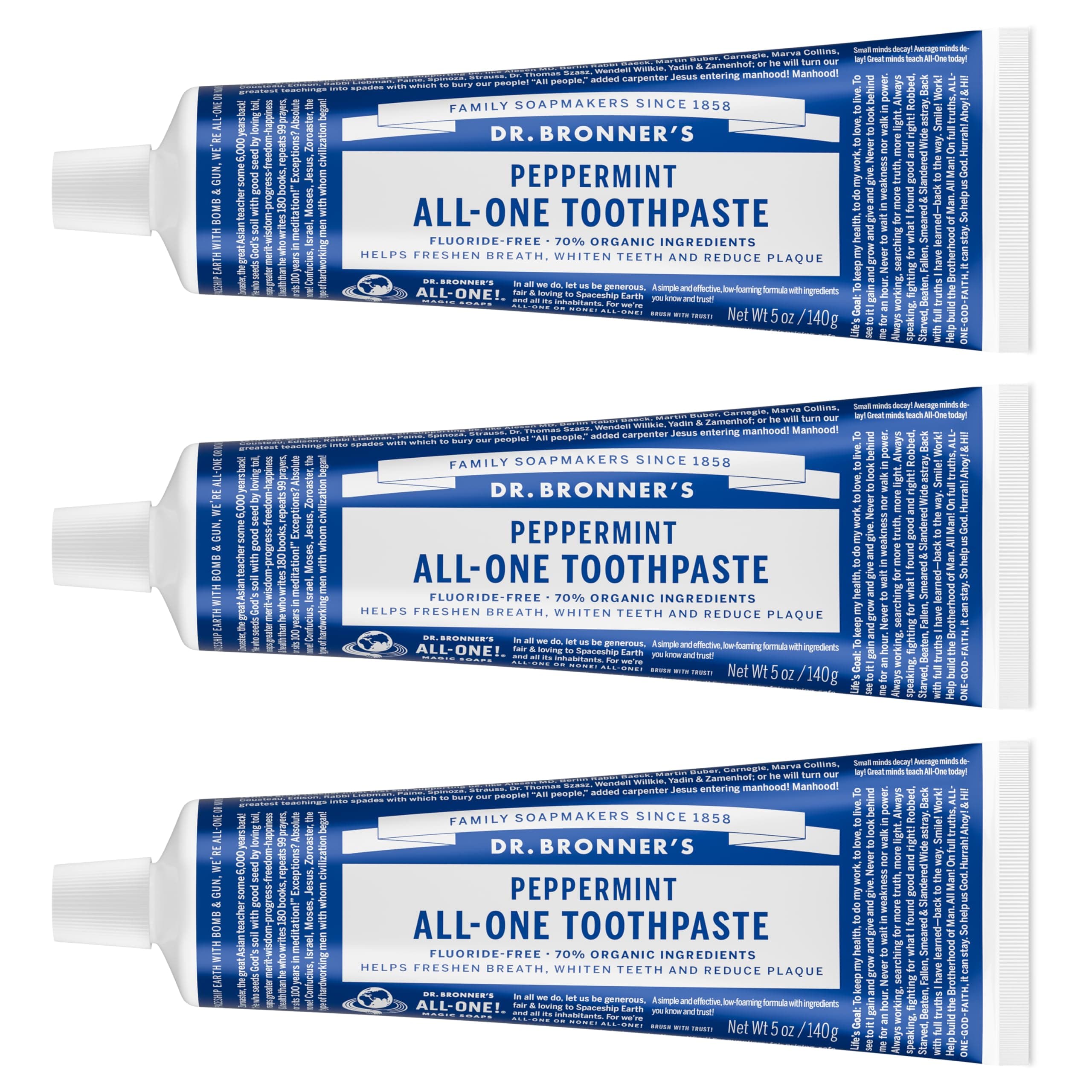 Dr Bronner's Peppermint All-One Toothpaste Pack of 1 by Dr. Bronner's