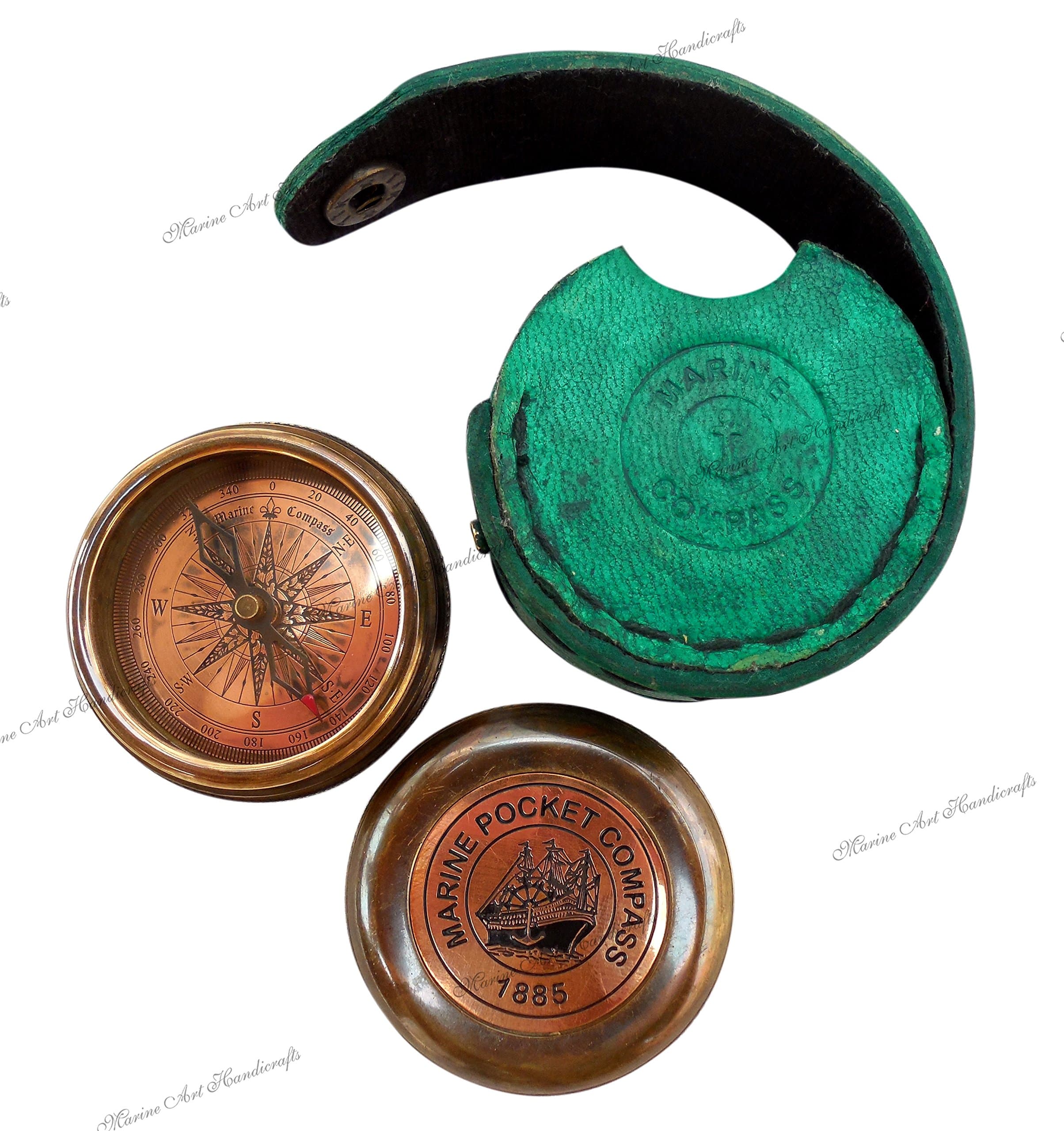 Robert Frost Brass Poem Compass. C-3013