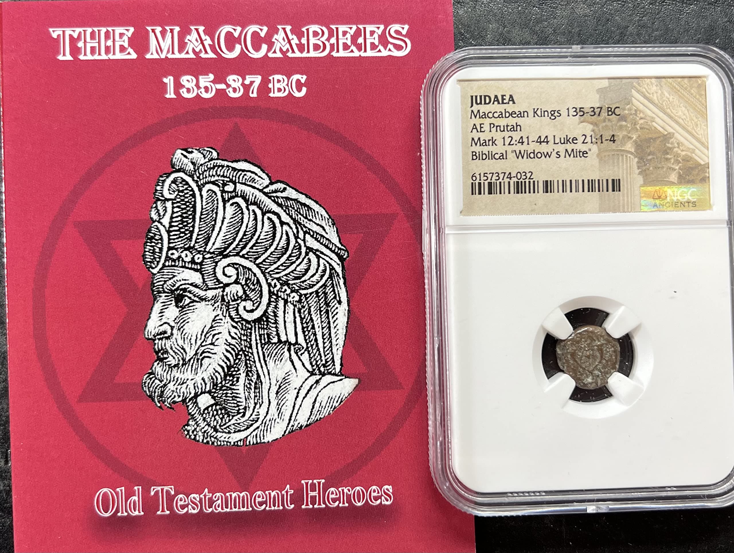 2000 Year old Old Biblical Widow's Mite coin Comes in Holder Israel Jesus JUDEA NGC Good -Fine