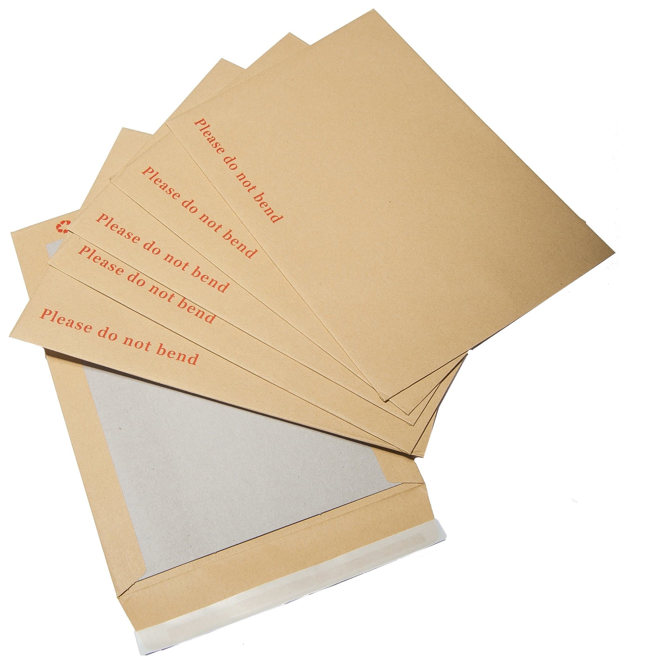 Please Do Not Bend Envelopes, Hard Card Board Backed Mailer, Manilla Brown, A5 C5 (Pack of 10)