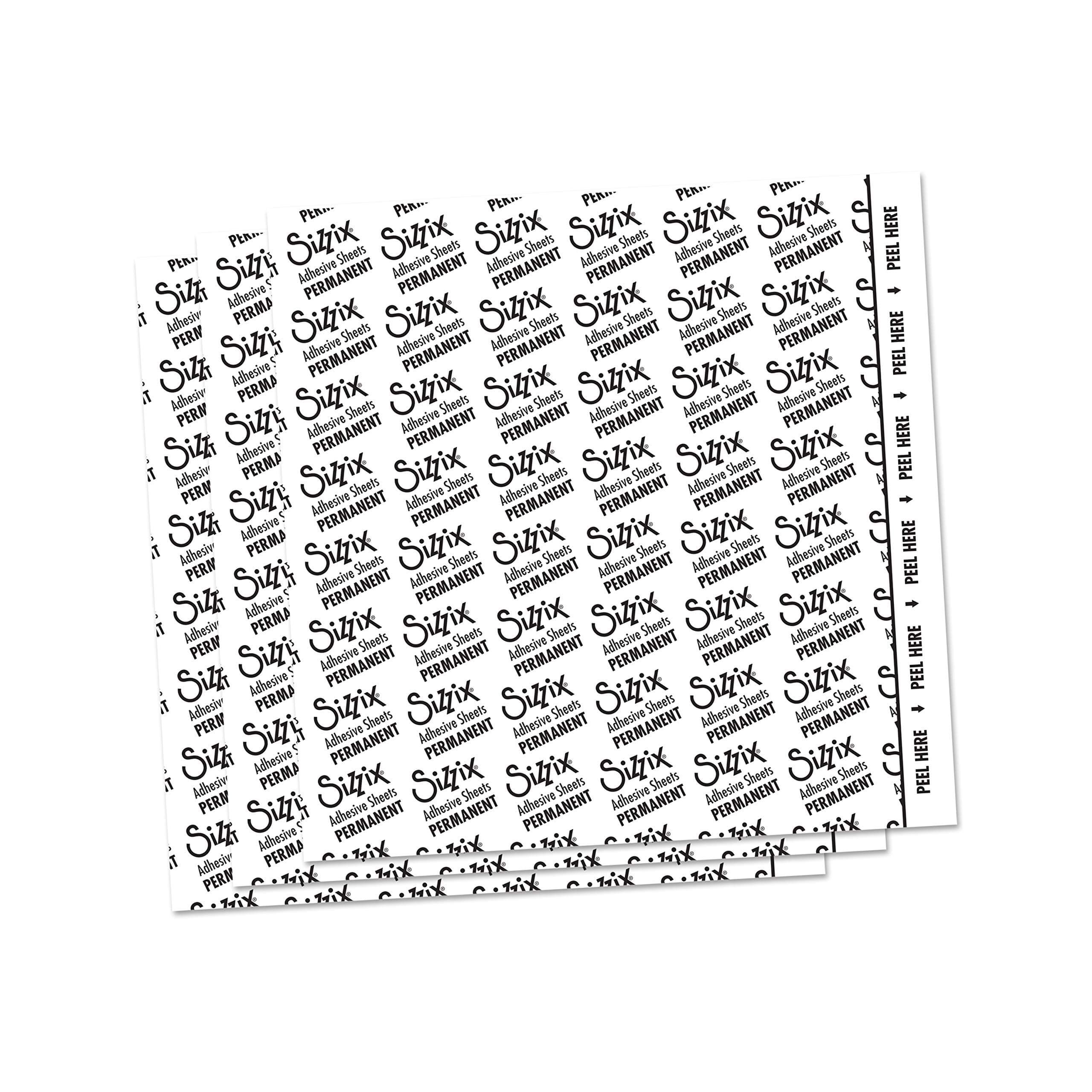 Sizzix Set of 10 Adhesive Sheets, Multi-Colour, 6 x 6-Inch