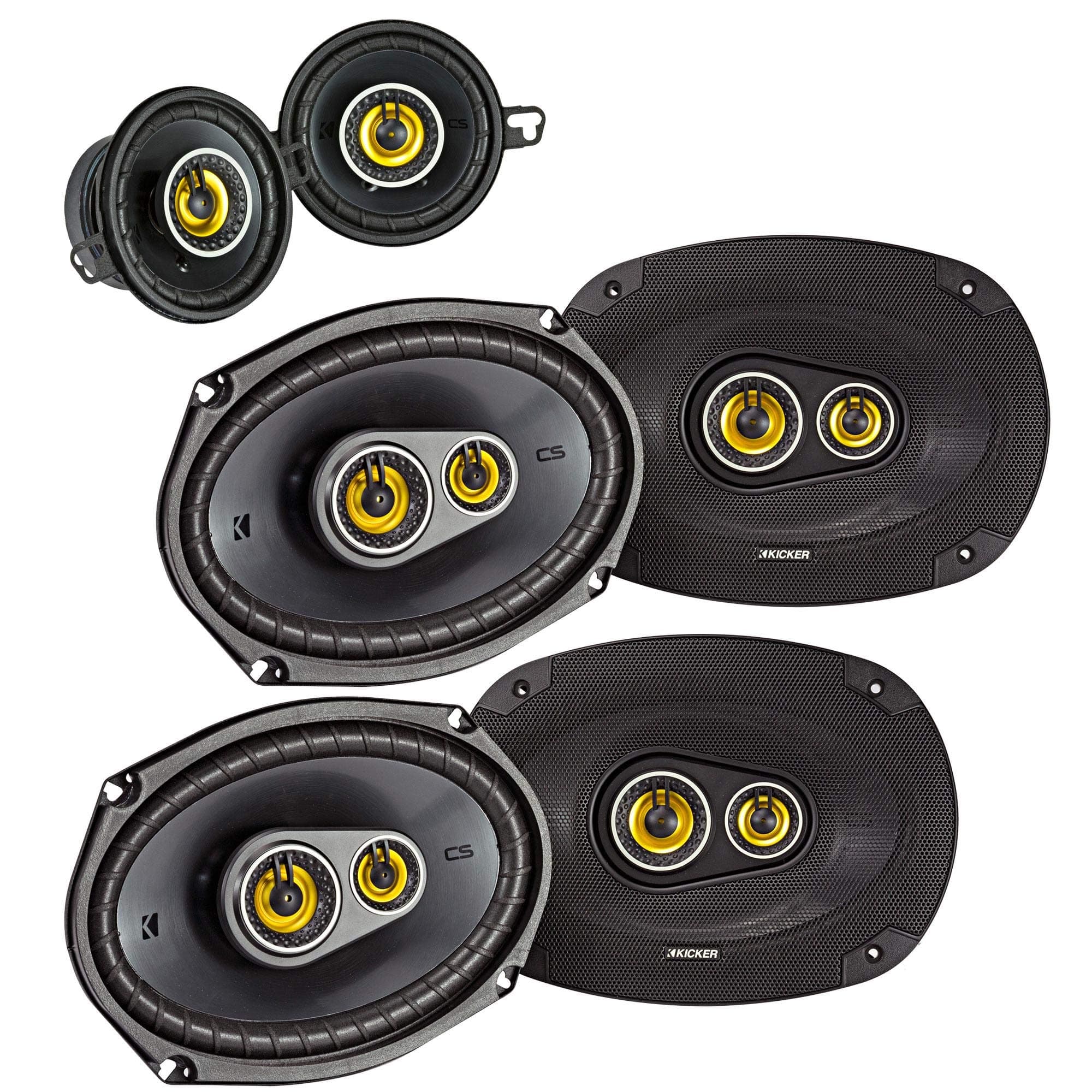 Kicker for Dodge Ram Crew Cab 2012 & up Speaker Bundle- 2-Pairs of CS 6x9 Speakers, & a Pair of CS 3.5" Speakers