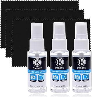 Lens and Screen Cleaning Kit - 3x cleaning spray 3x microfiber cloth - Perfect to clean the lens of your DSLR and compatible with your GoPro camera, smartphone, tablet, notebook, etc.