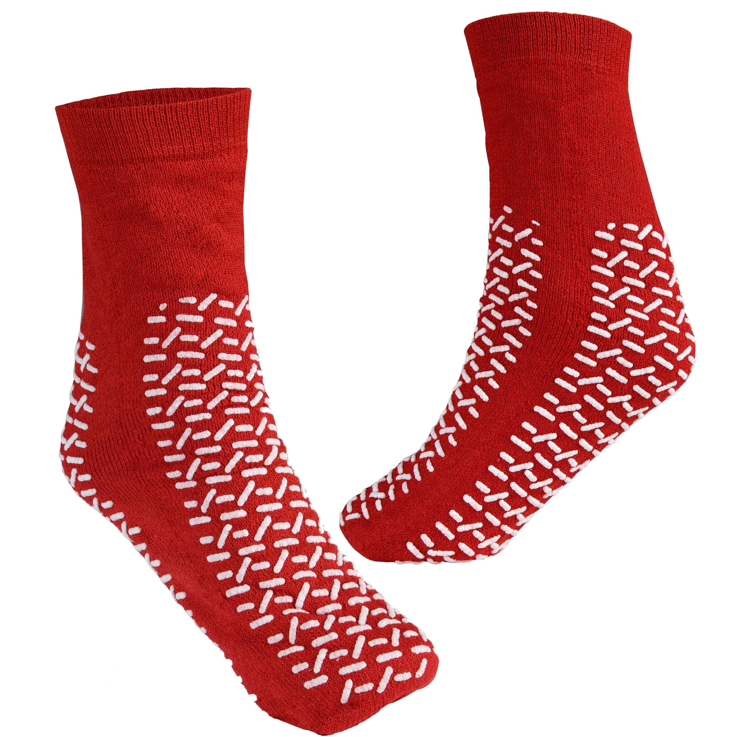 EASY CARE SOLUTIONS Double Tread Slipper Socks/Fall Prevention Socks,Anti Slip Socks for Home, Hospital Workout and Sports - Size: One Size - Use by NHS - One Pair