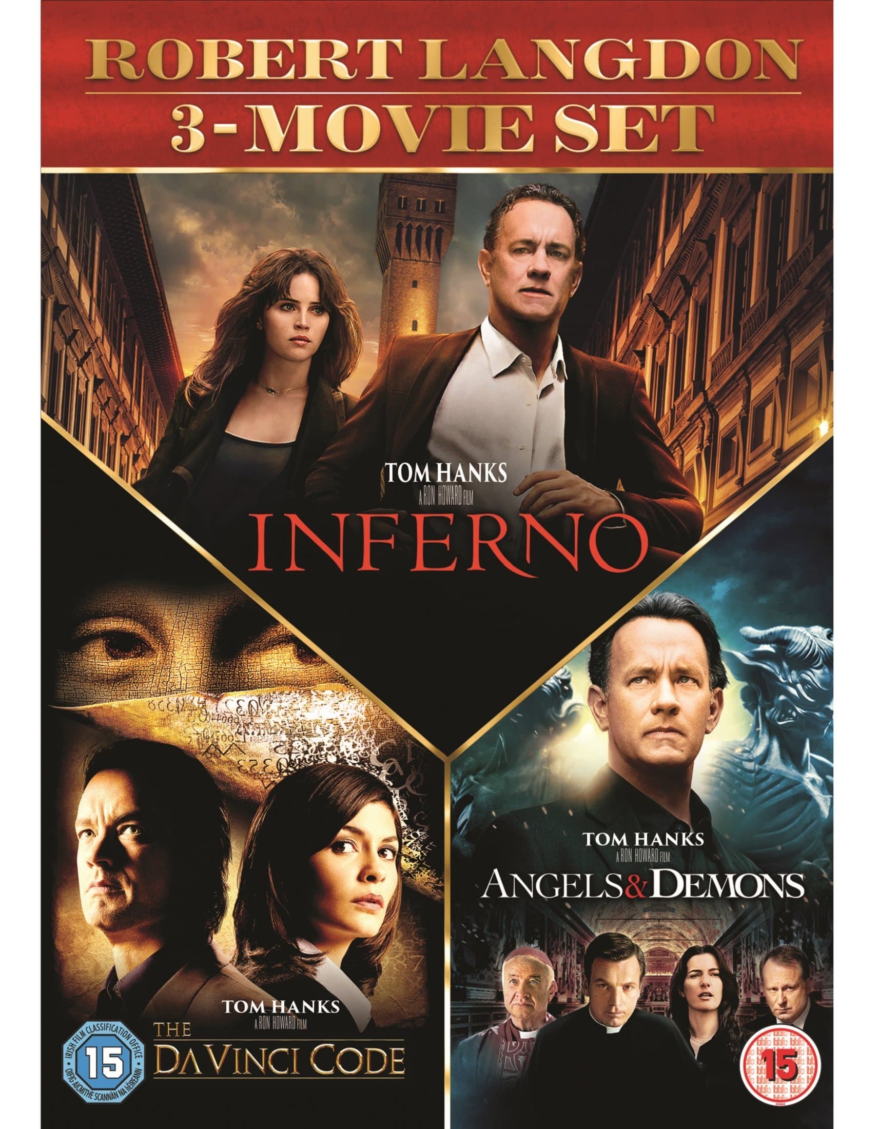 Inferno, Angels and Demons and The Da Vinci Code [DVD] [2016]