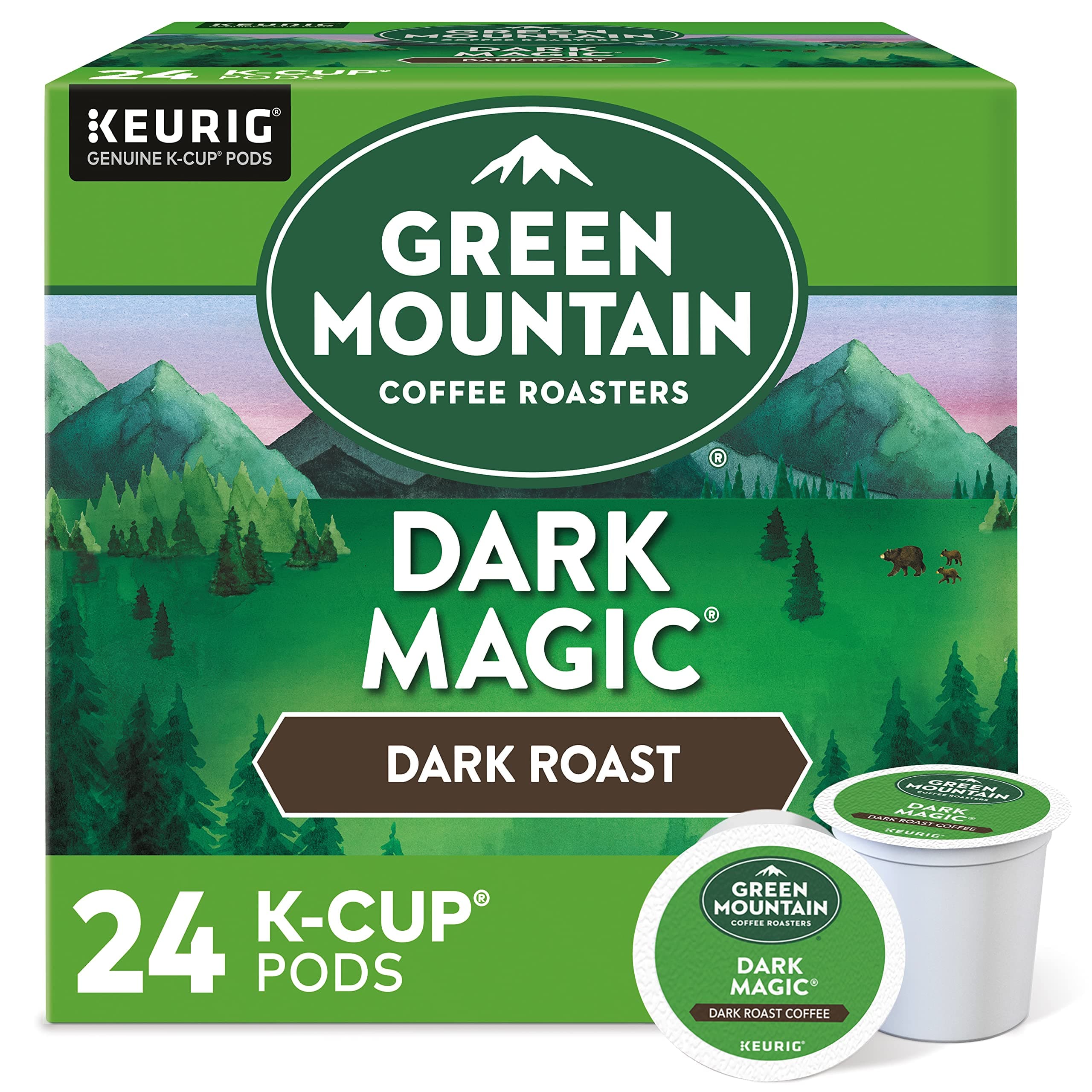 Green Mountain Coffee Dark Magic Keurig Single-Serve K-Cup Pods, Dark Roast Coffee, 24 Count