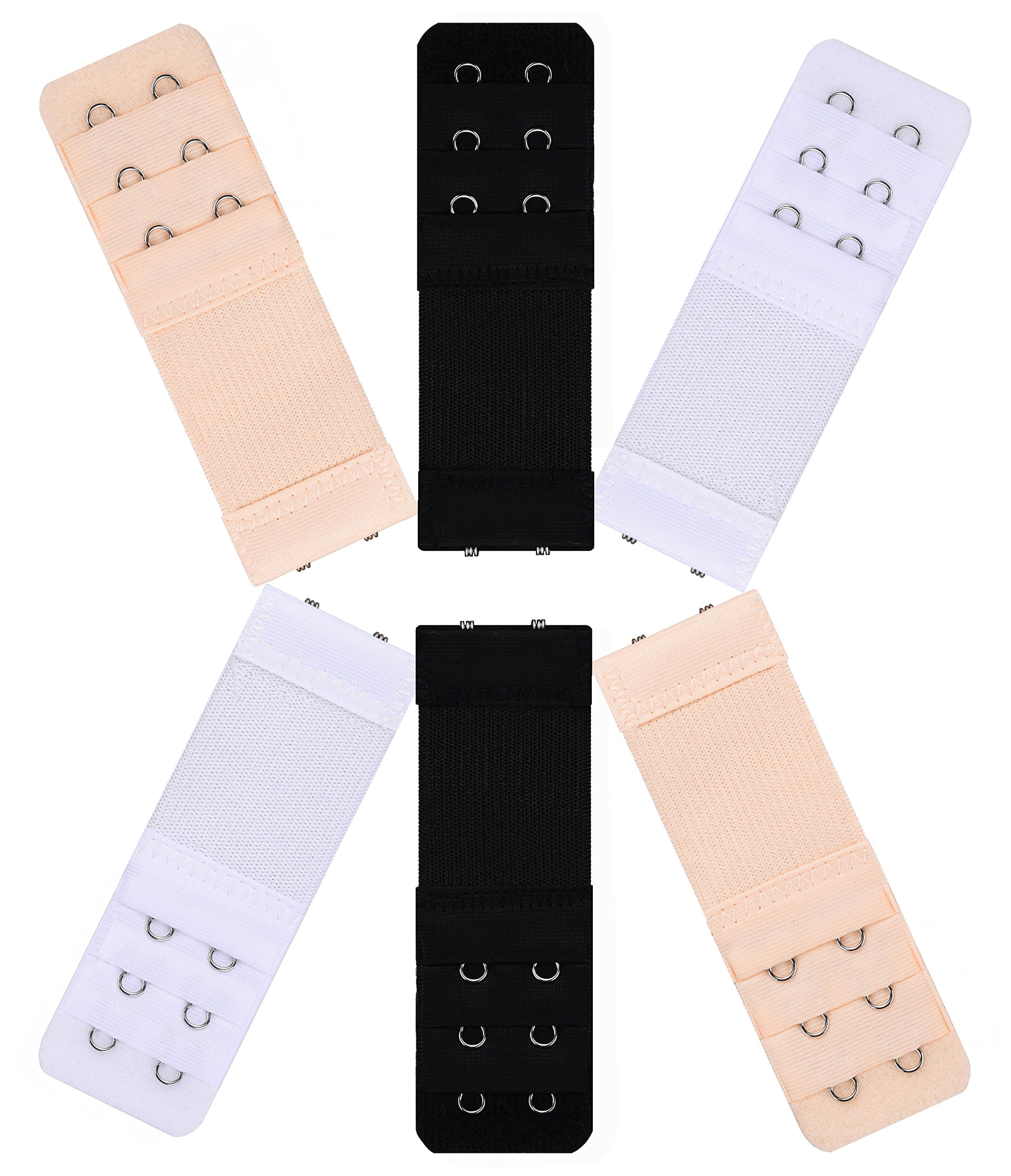 Bra Extender 2-5 Hook(Optional) Bra Extension Elastic for Women White/Black/Beige