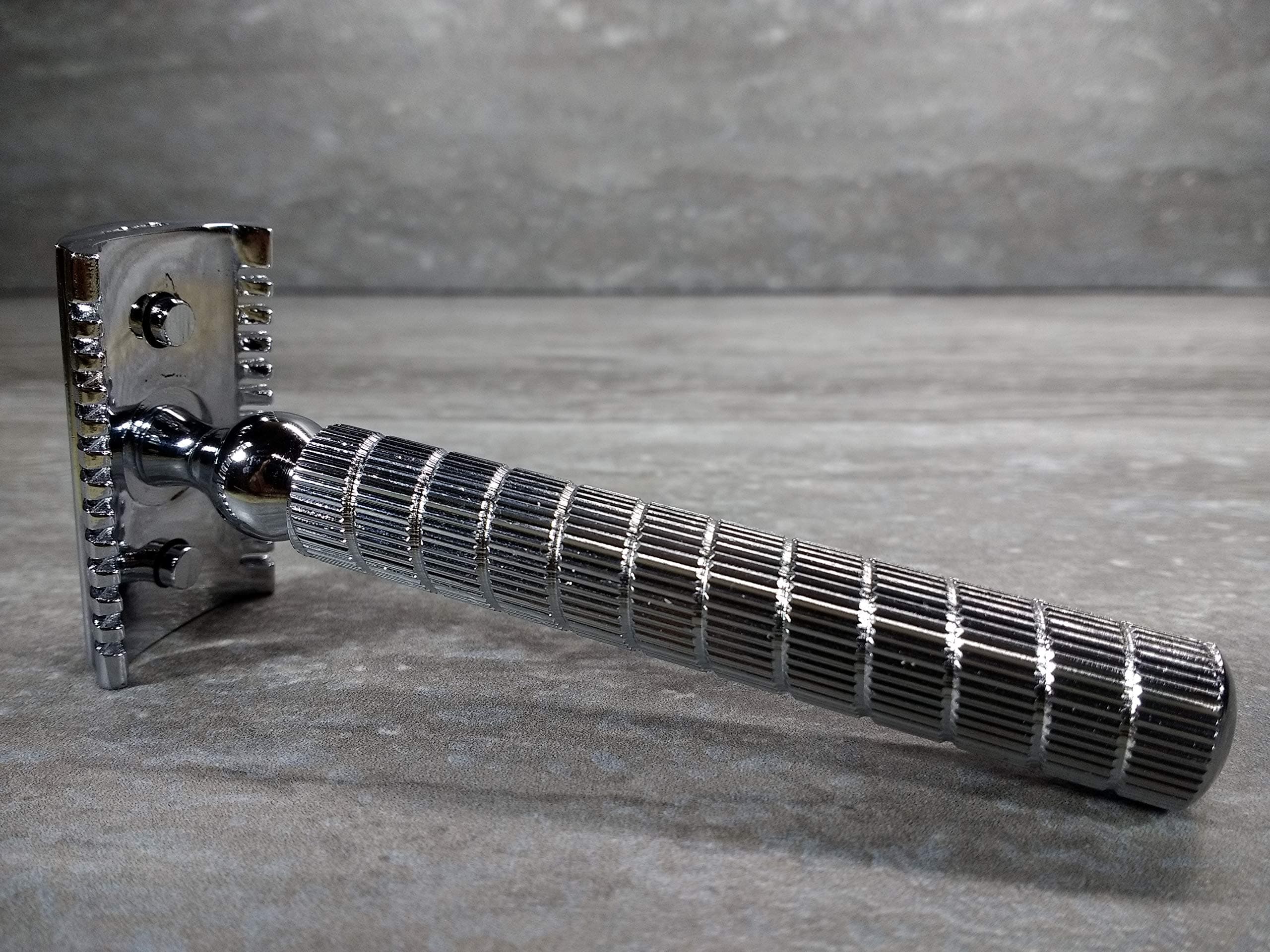 DE Open Comb Safety Razor Chrome Shaving Razor Double Edge