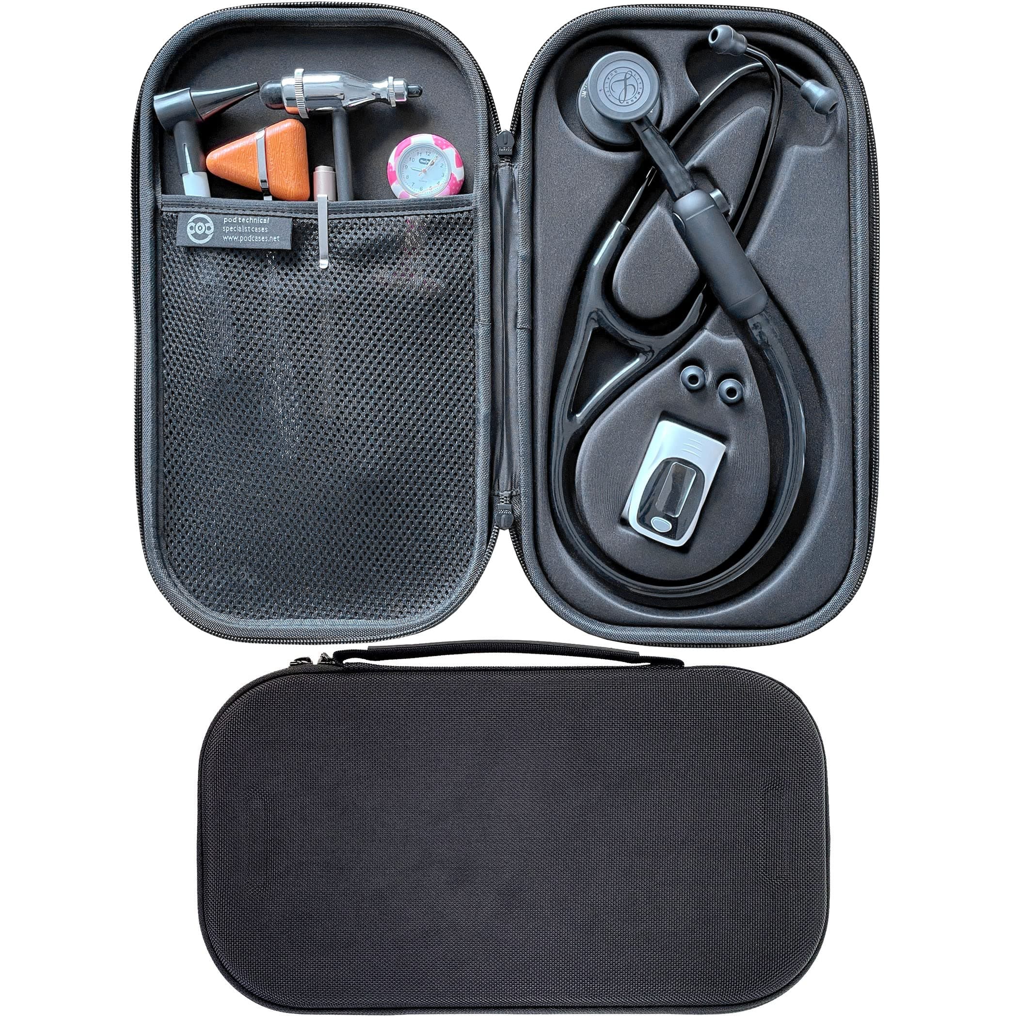 Cardiopod II Stethoscope Case for All Littmann Stethoscopes - All Black