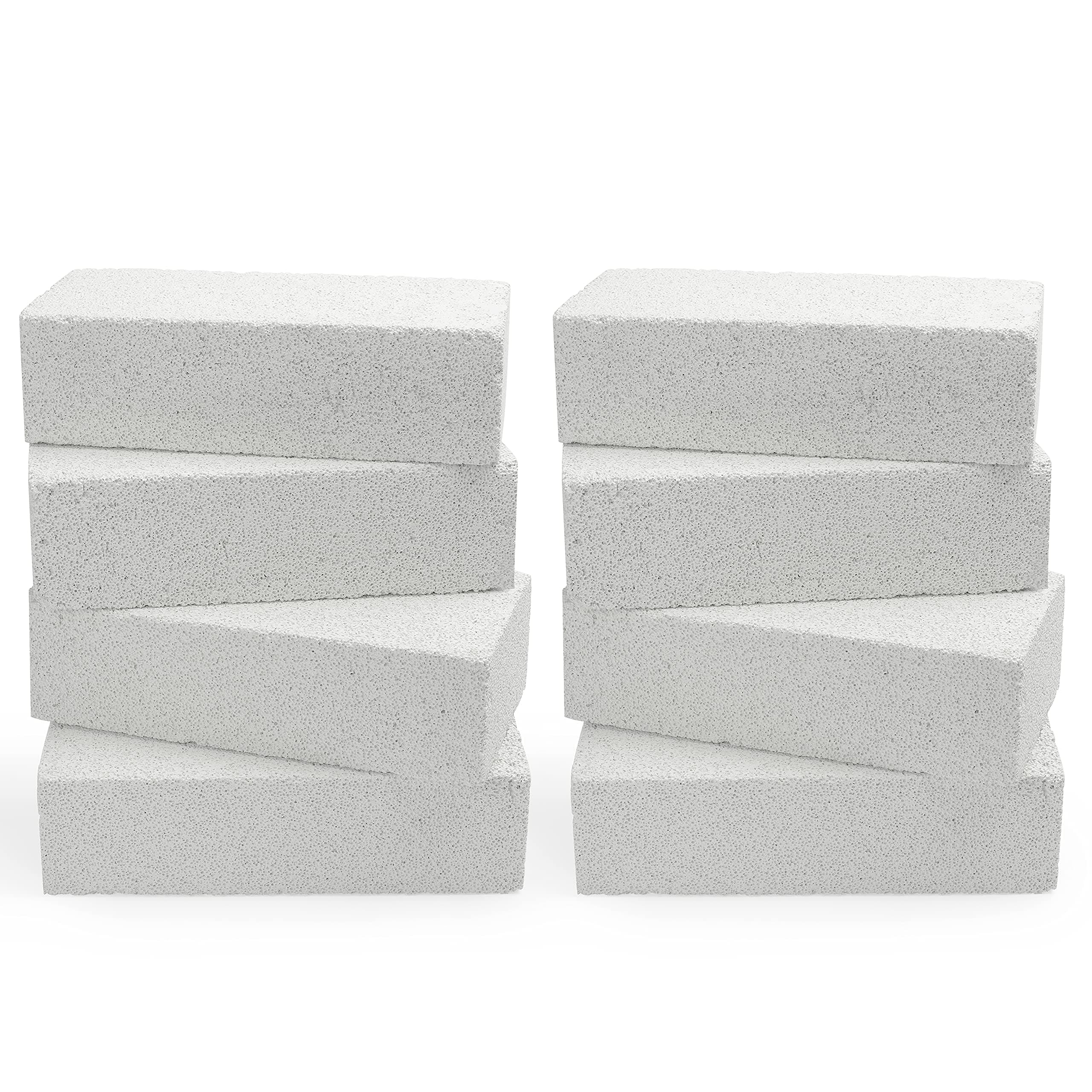 Insulating Fire Bricks for Blacksmith, Forges, Heating Oven Kilns and Fireplaces 9x4.5x2.5 inch (8 White)