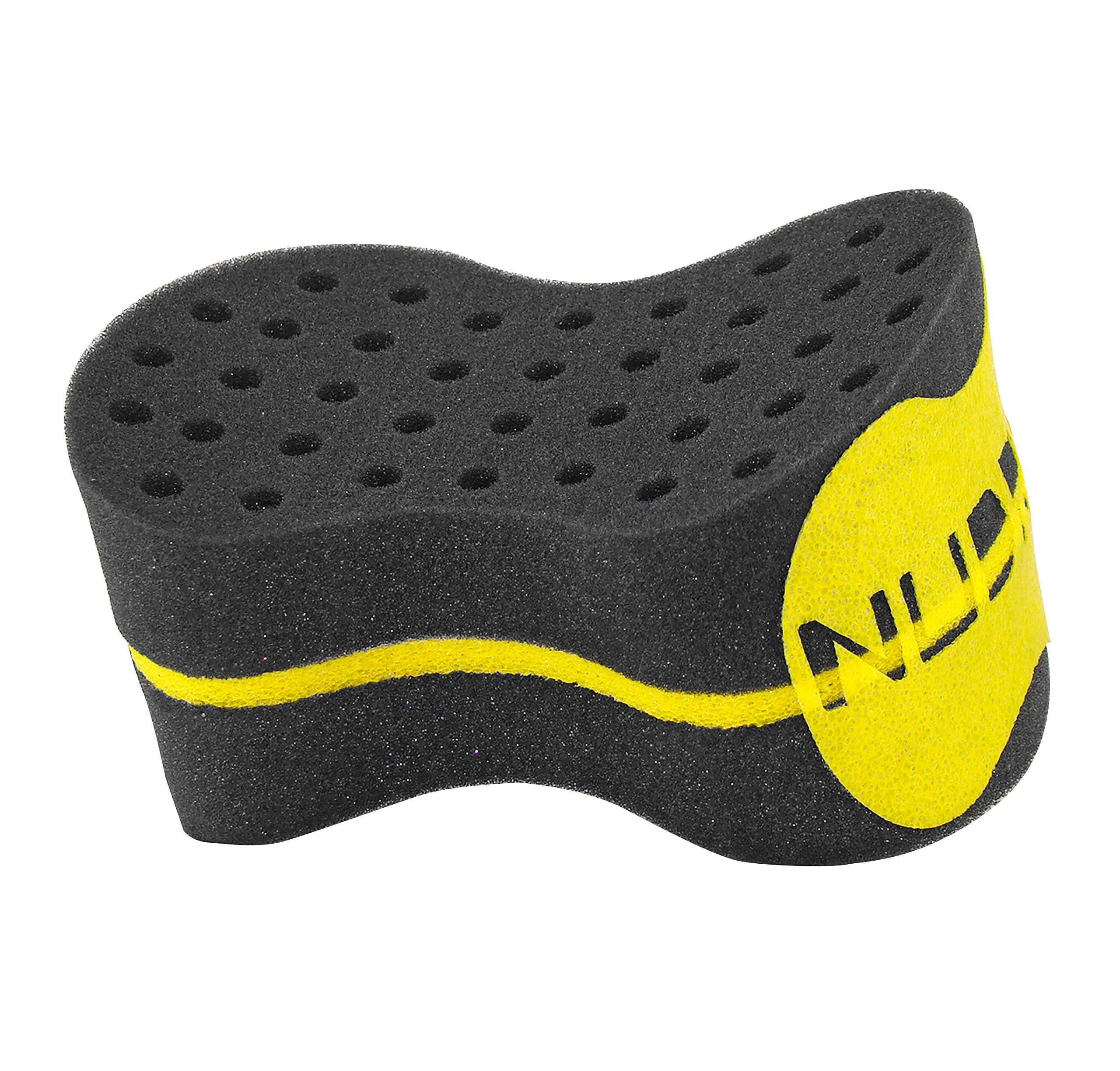 NuDredCurl Sponge - Oval Double Side Two in One, Big and Small Holes - The Original Twist Hair Sponge for Afro Braid Style Dreadlock Coils - Wave Hair Curl Sponge Brush (Black)˜