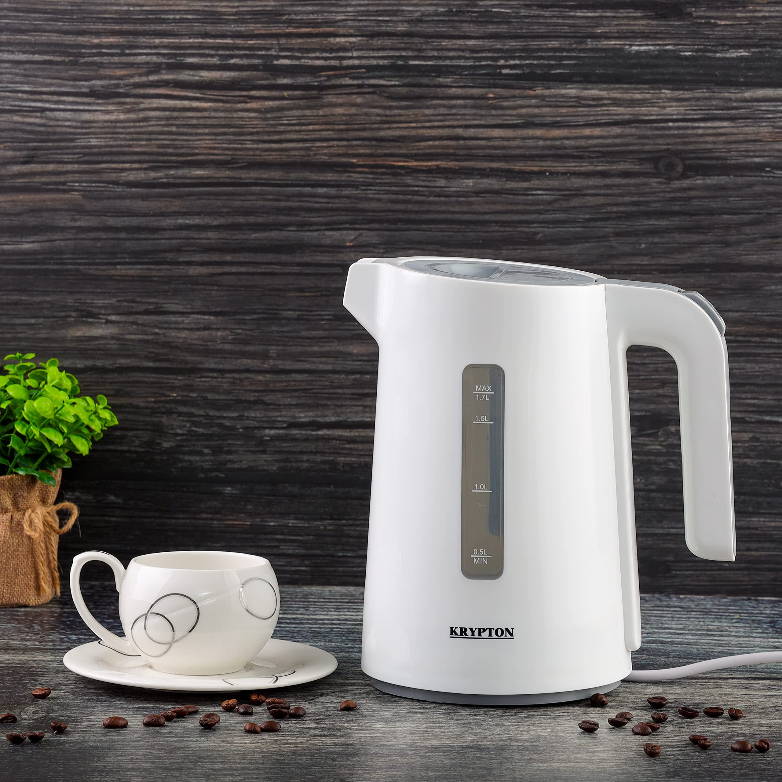 Krypton Electric Kettle, White, 1.7L, Knk5277