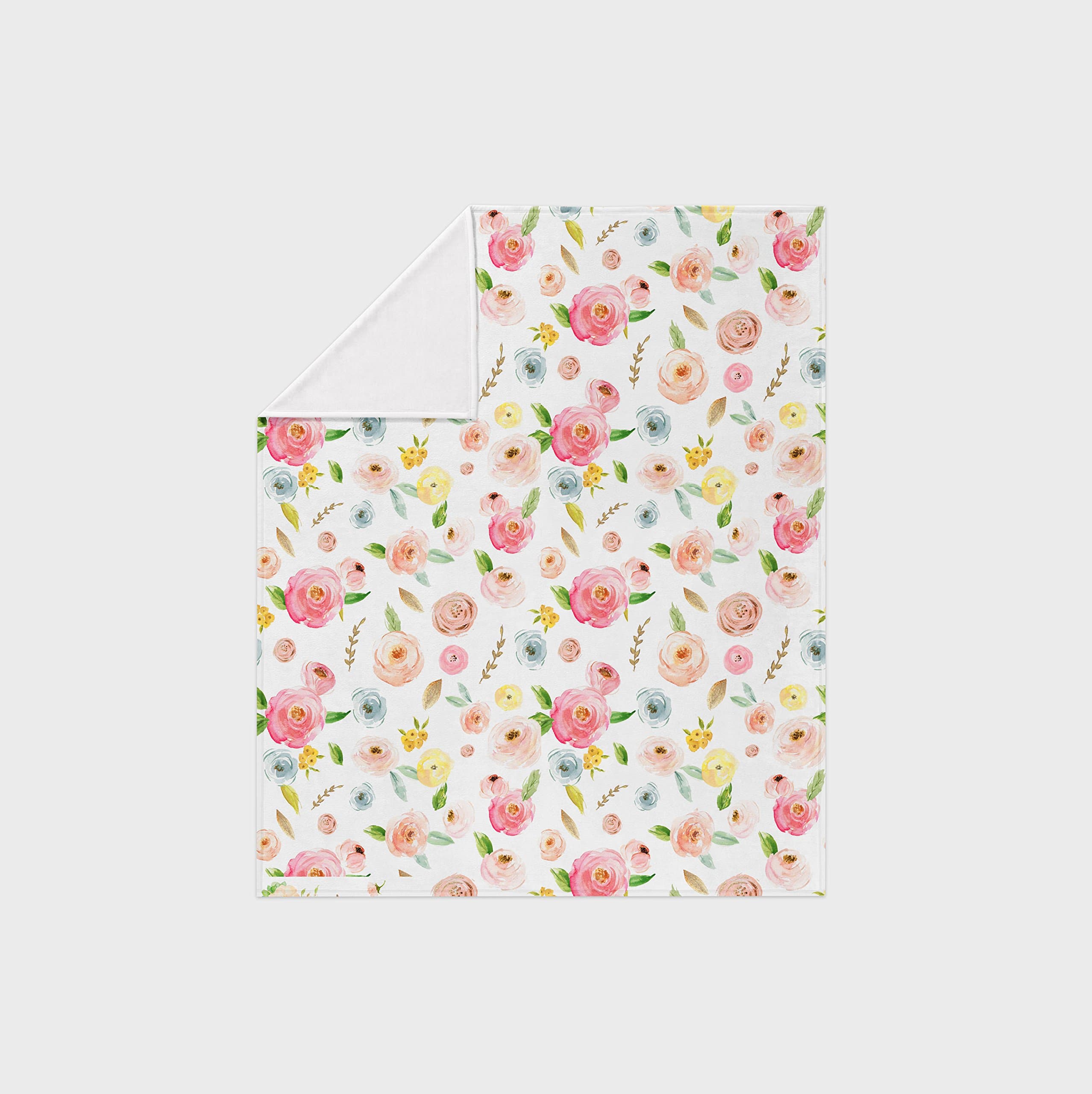 Pink and Gold Glitz Floral Swaddle