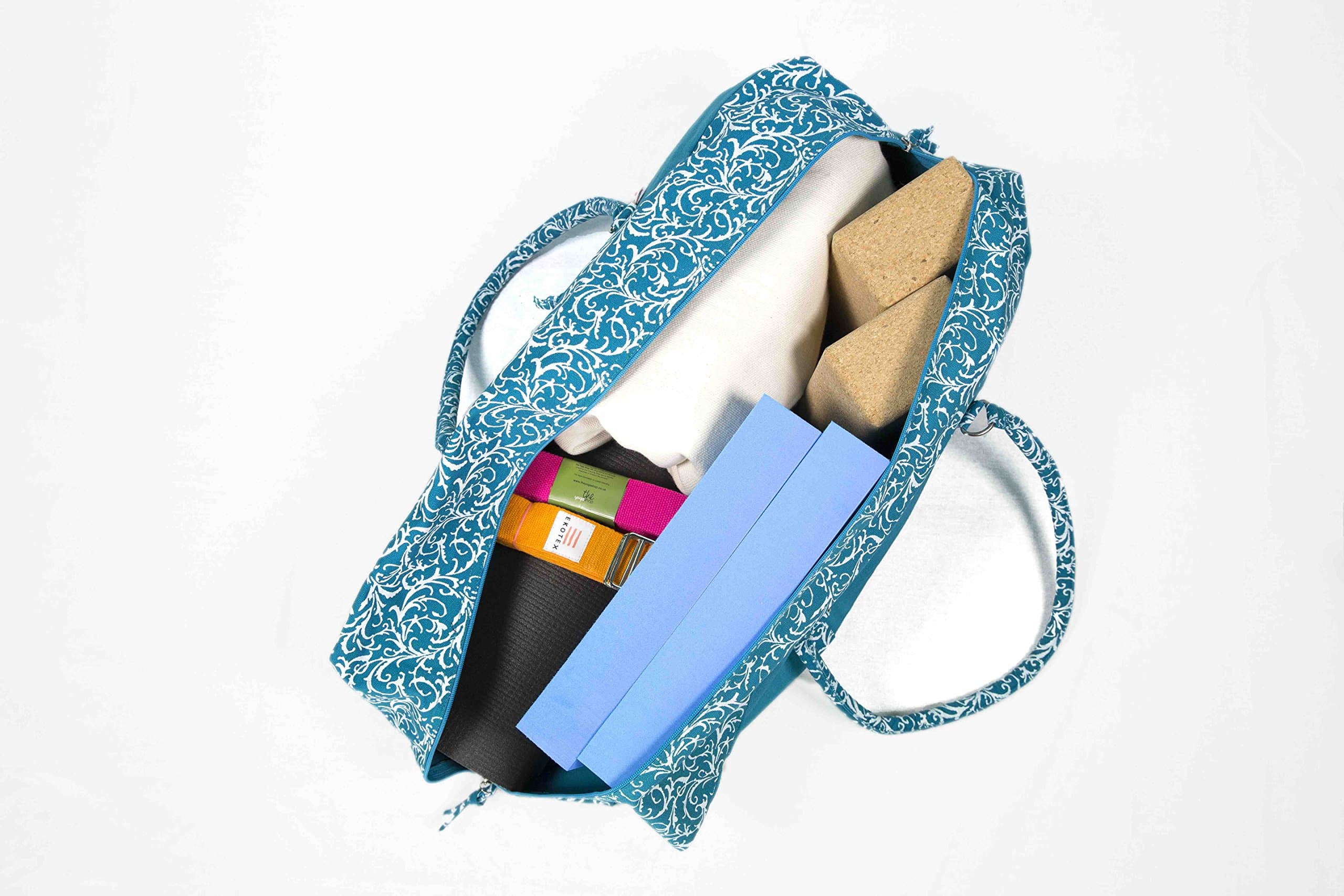 Blue Patterned Ocean Deluxe Yoga Kit Bag
