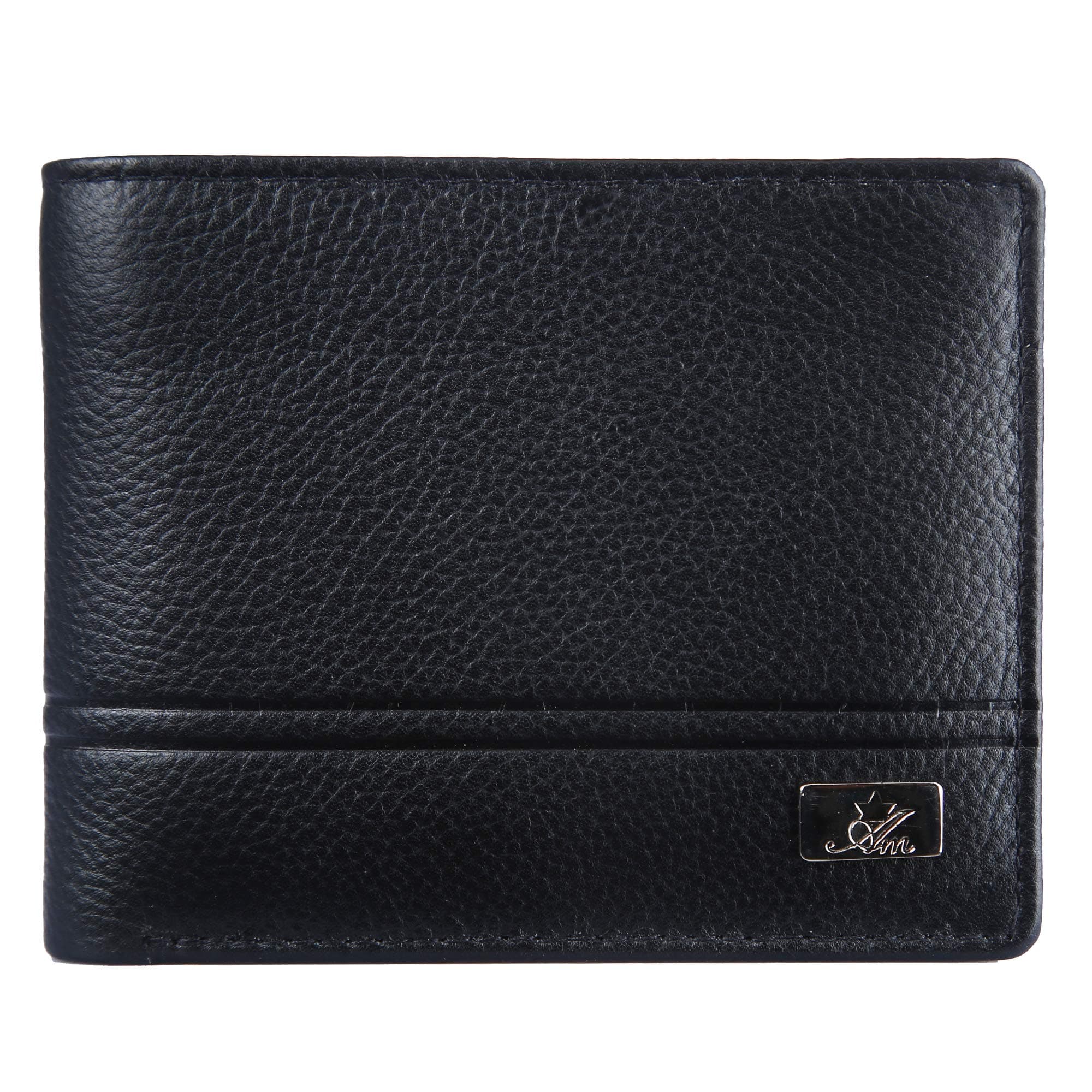 Am leatherLeather Men's Wallet (Black) (Black)