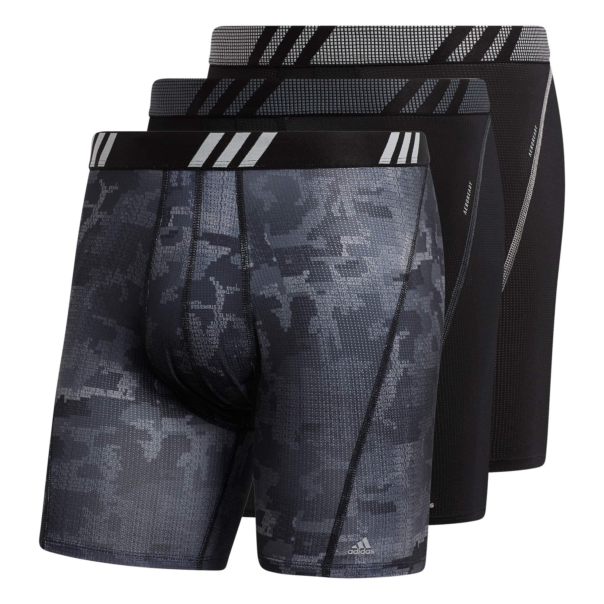 Men 's Sport Performance Mesh Graphic 3-Pack Boxer  Brief