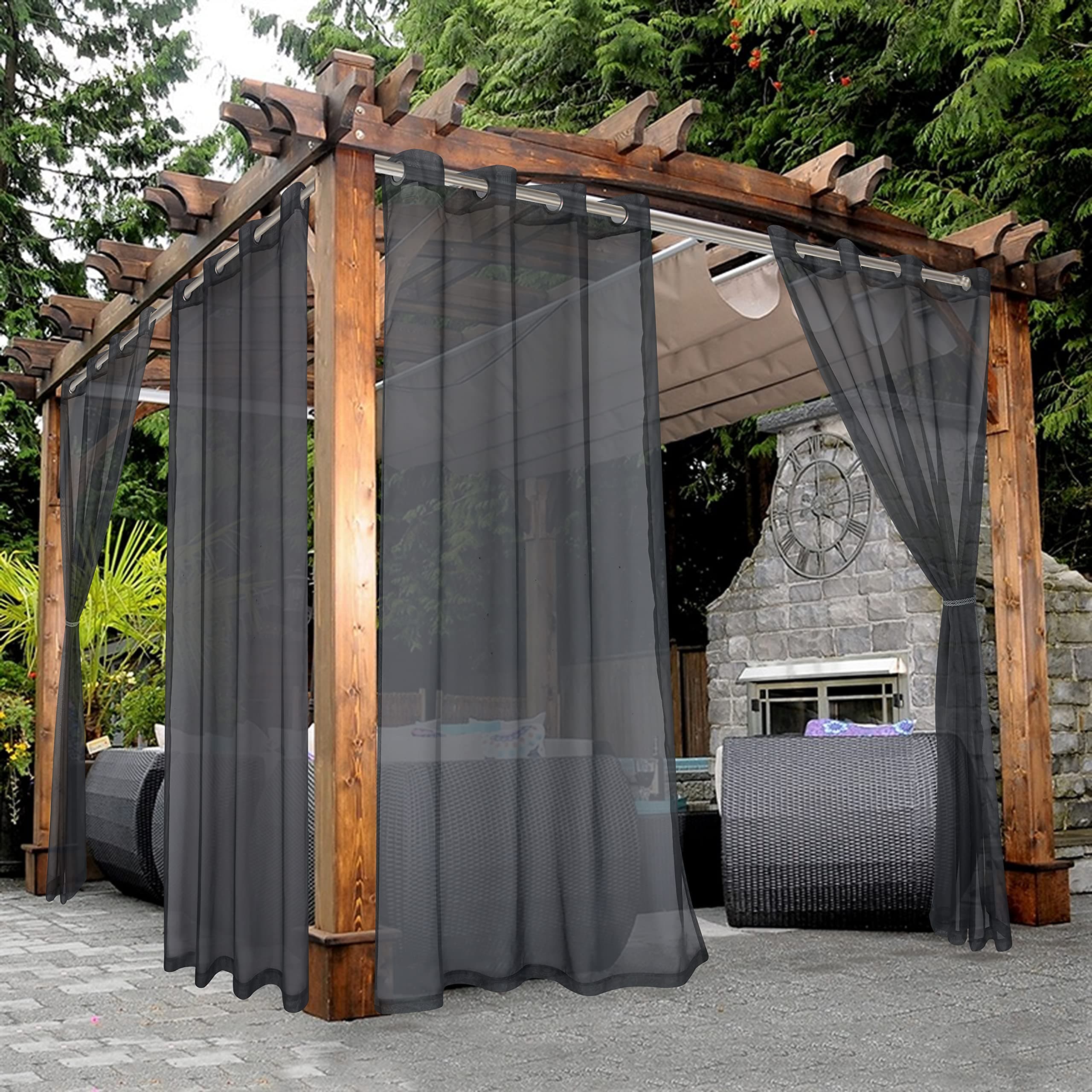 Bonzer Outdoor Sheer Curtains