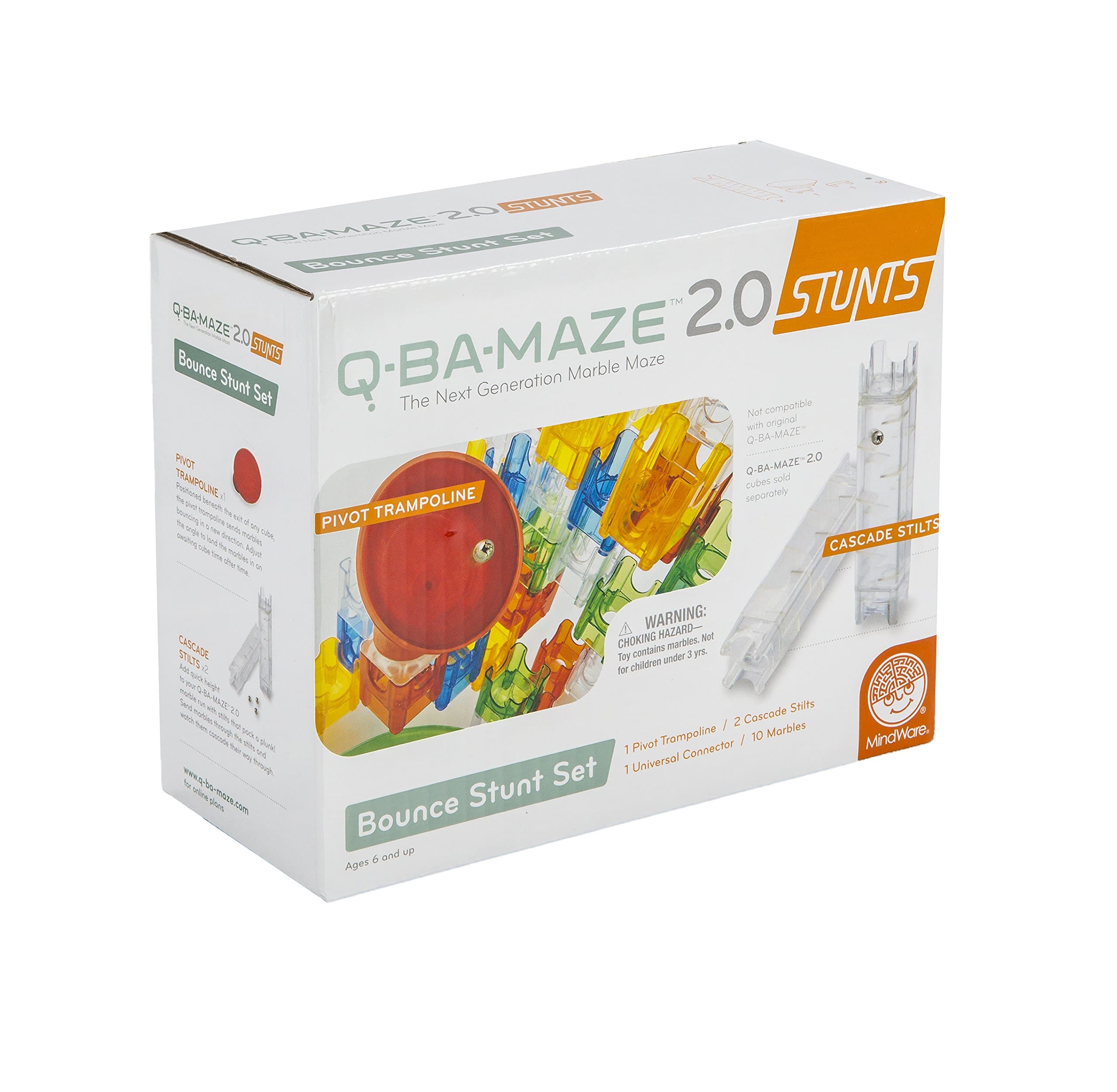 Mindware | Q-Ba-Maze 2.0: Bounce Stunt Set | Miniature Game | Ages 6+ | 1 Players