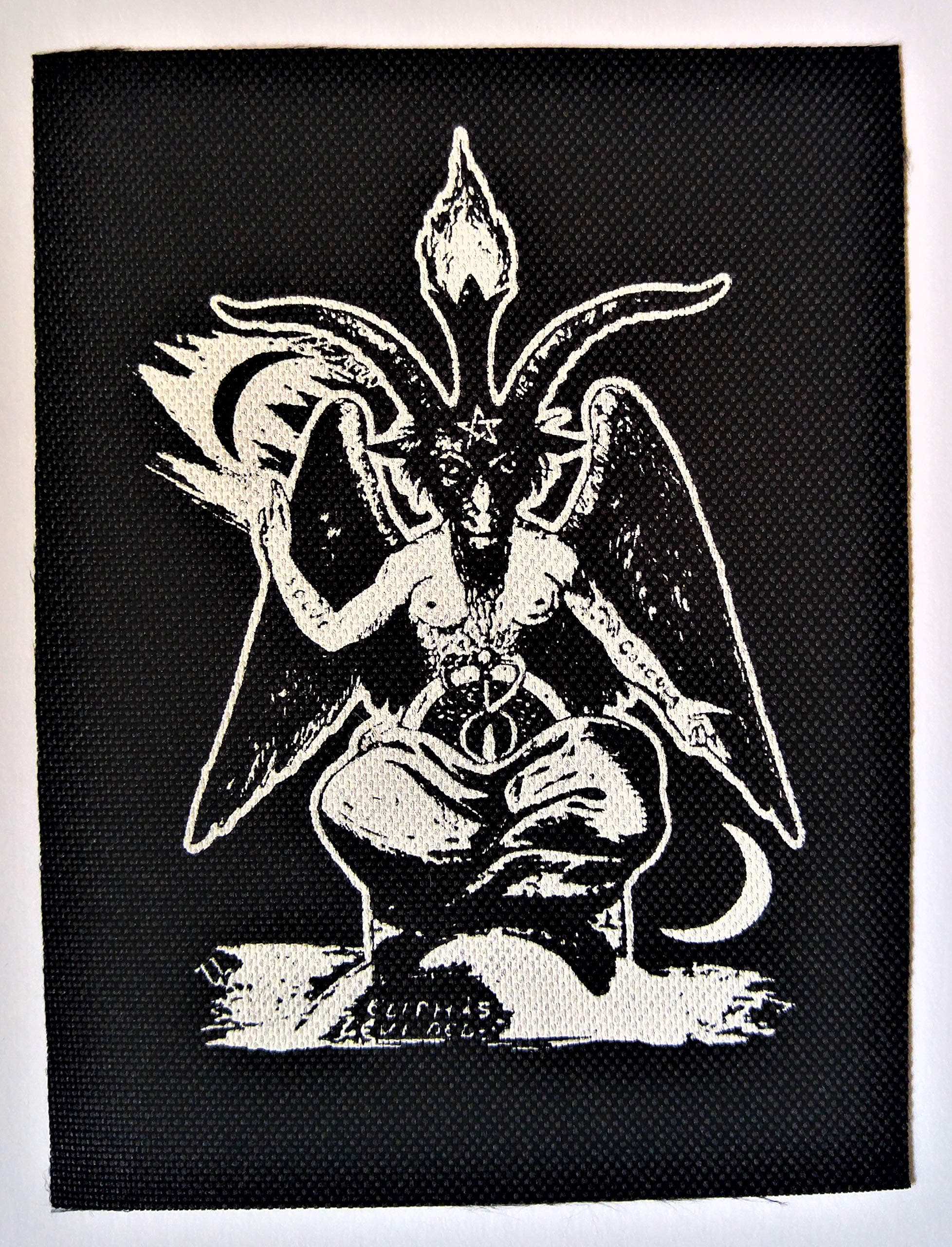 Baphomet Patch - Demonic Pentagram Devil Demon Dragon Evil Goat Skull Goat's Head Gothic Metal Occult Punk Satan Satanic Skeleton Voodoo Wicca Witchcraft Leviathan Cross 666 Inverted Demon
