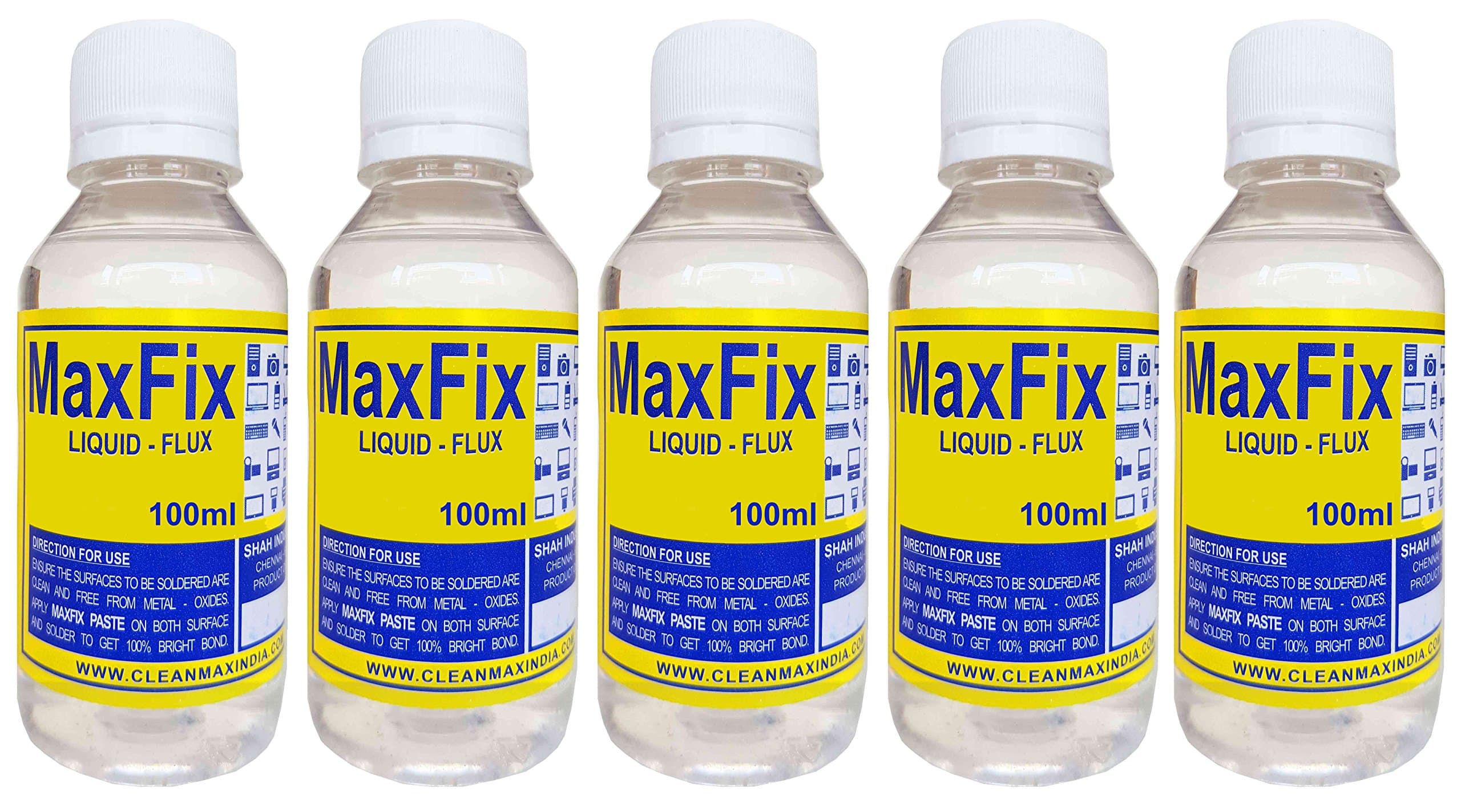 CLEANMAX MAXFIX Liquid Flux (100 ml) - Pack of 5