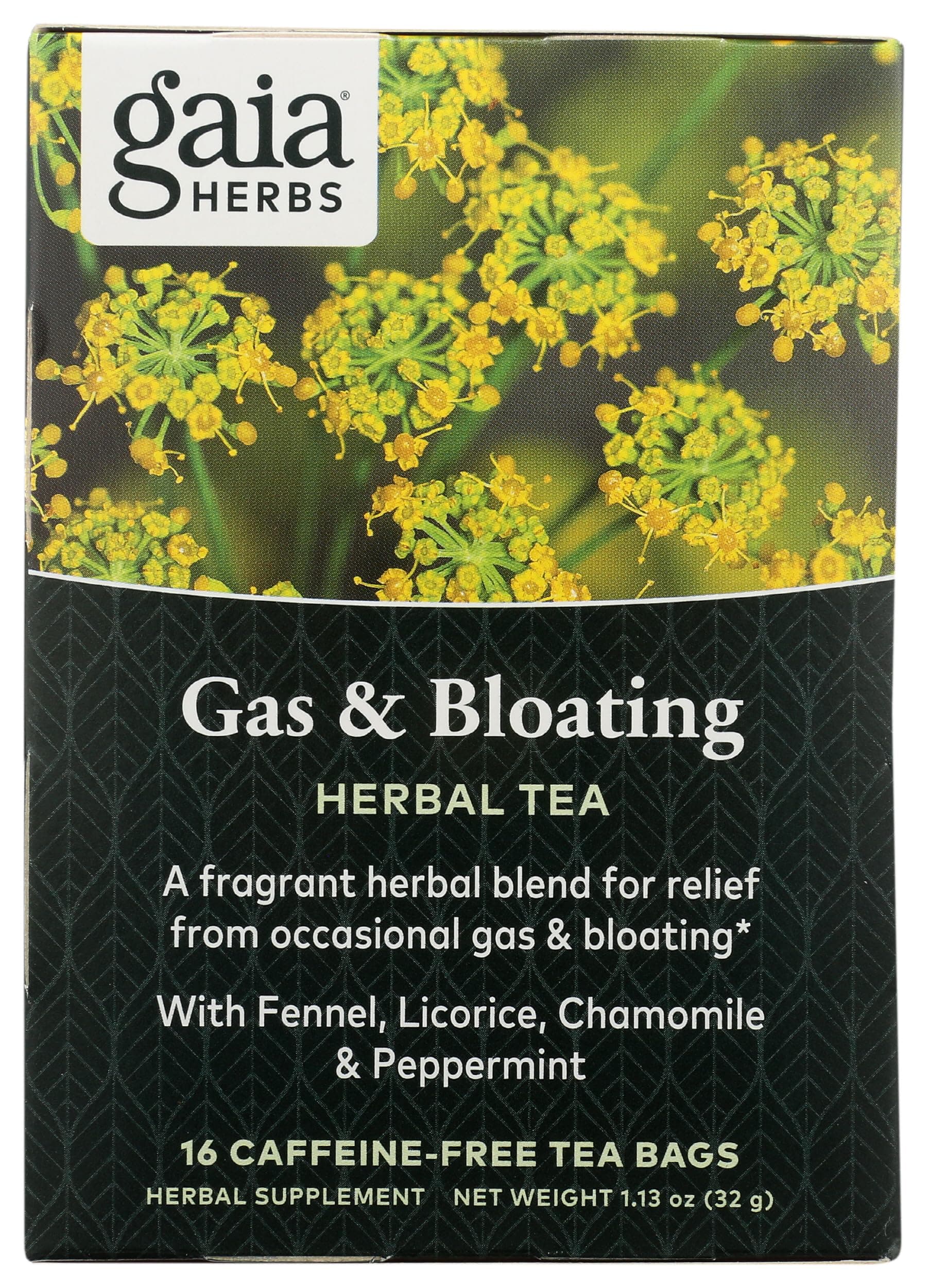 GAIA HERBS Gas Bloating Tea, 16 CT