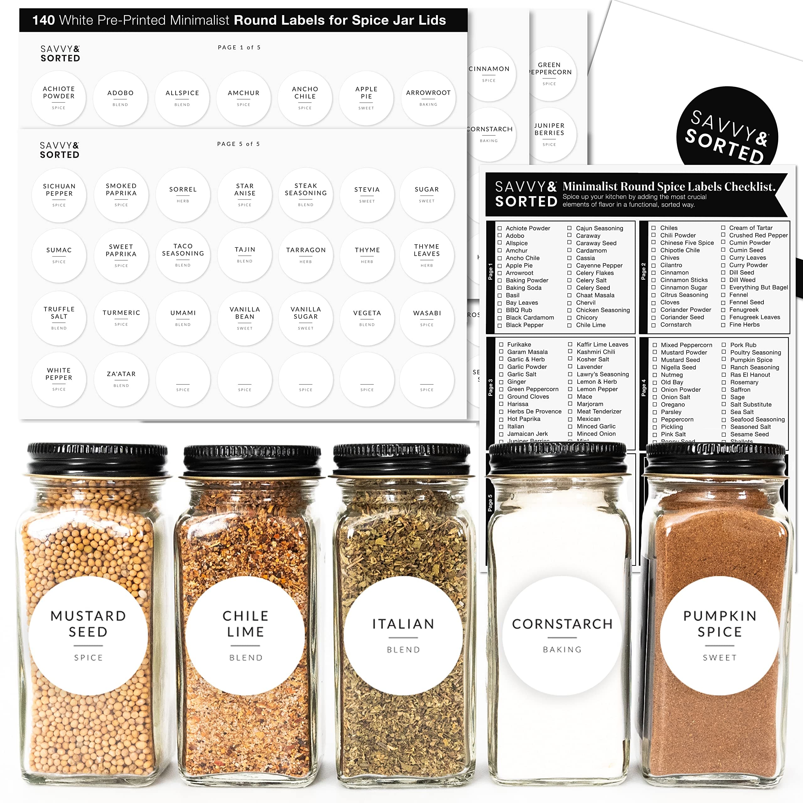 Round Spice Labels