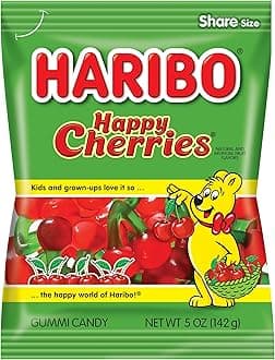 Gummi Candy, Happy Cherries, 5 oz. Bag (Pack of 12)