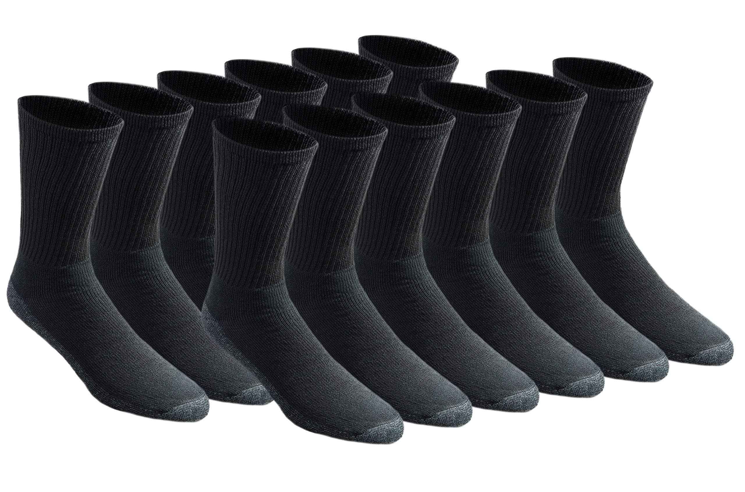 Dickies Men's Multi-pack Cushion Crew Socks Socks (pack of 12)