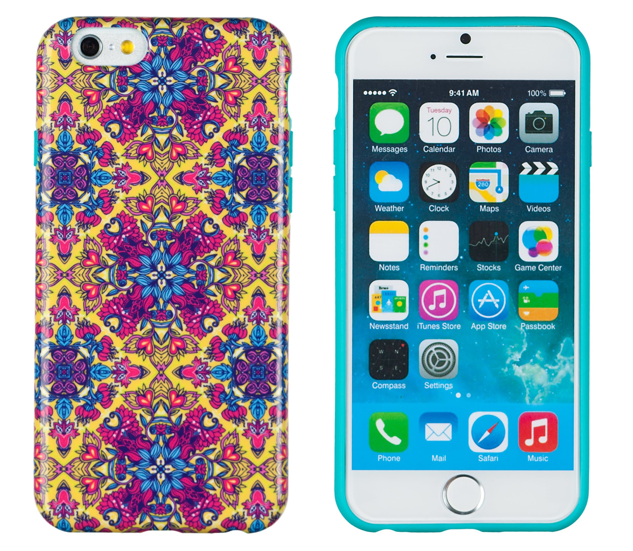 iPhone 6 Plus + Case, DandyCase Perfect Pattern *No Chip/No Peel* Flexible Slim TPU Case Cover for Apple iPhone 6 Plus (5.5" Screen) [Ornamental Floral Paisley]