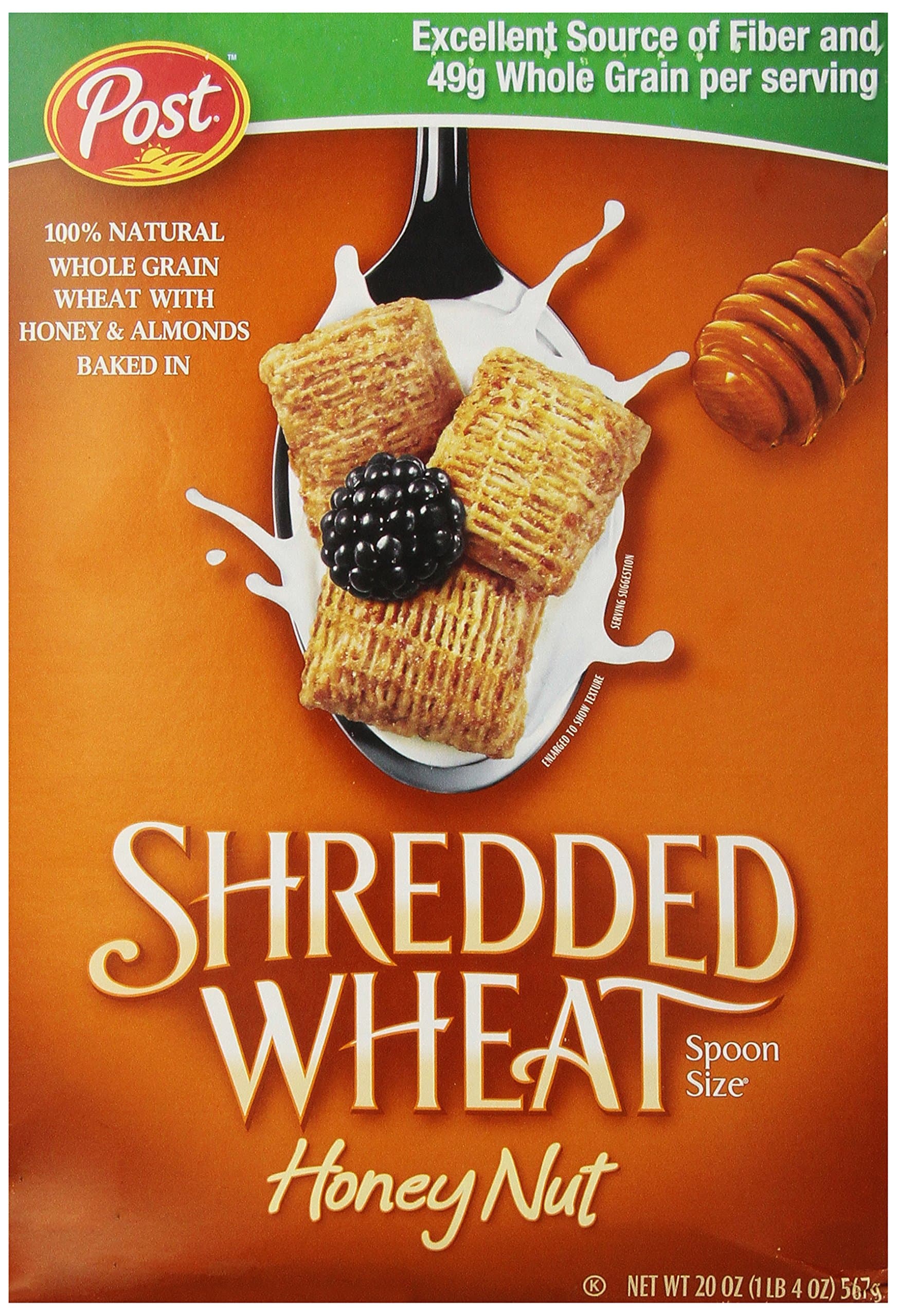 Post Honey Nut Shredded Wheat Cereal, 20 oz