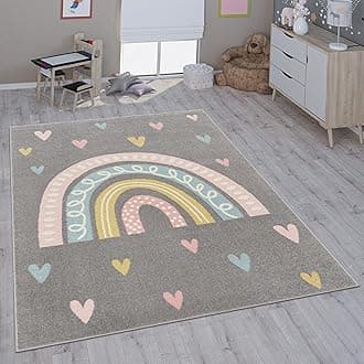 Paco Home Children's Rug Child's Room Girls Boys Various Motifs And Sizes, Size:120x160 cm, Colour:Grey 3