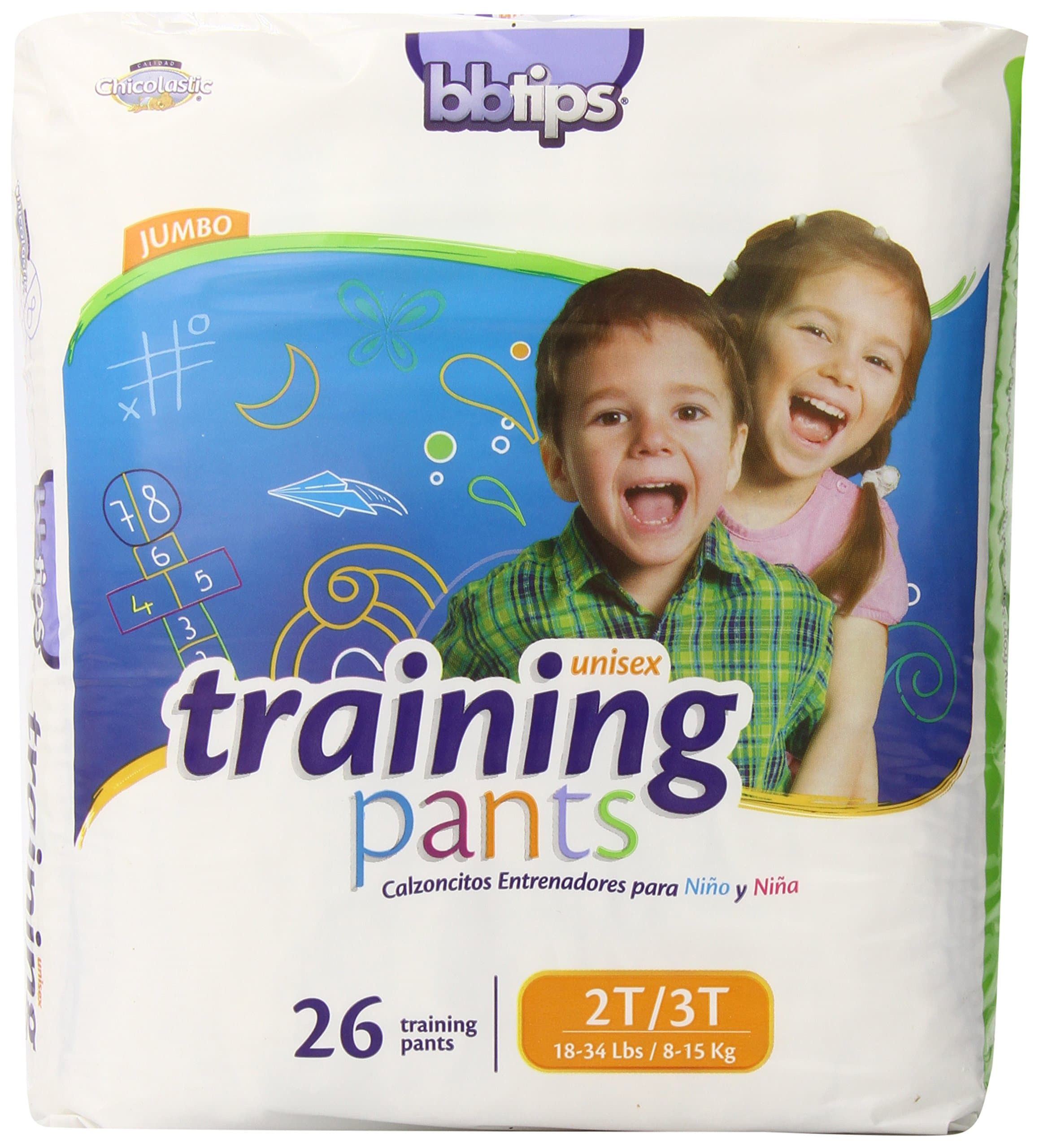 Infant Disposable Training Pants, Medium, Size 2T-3T, 104 Count