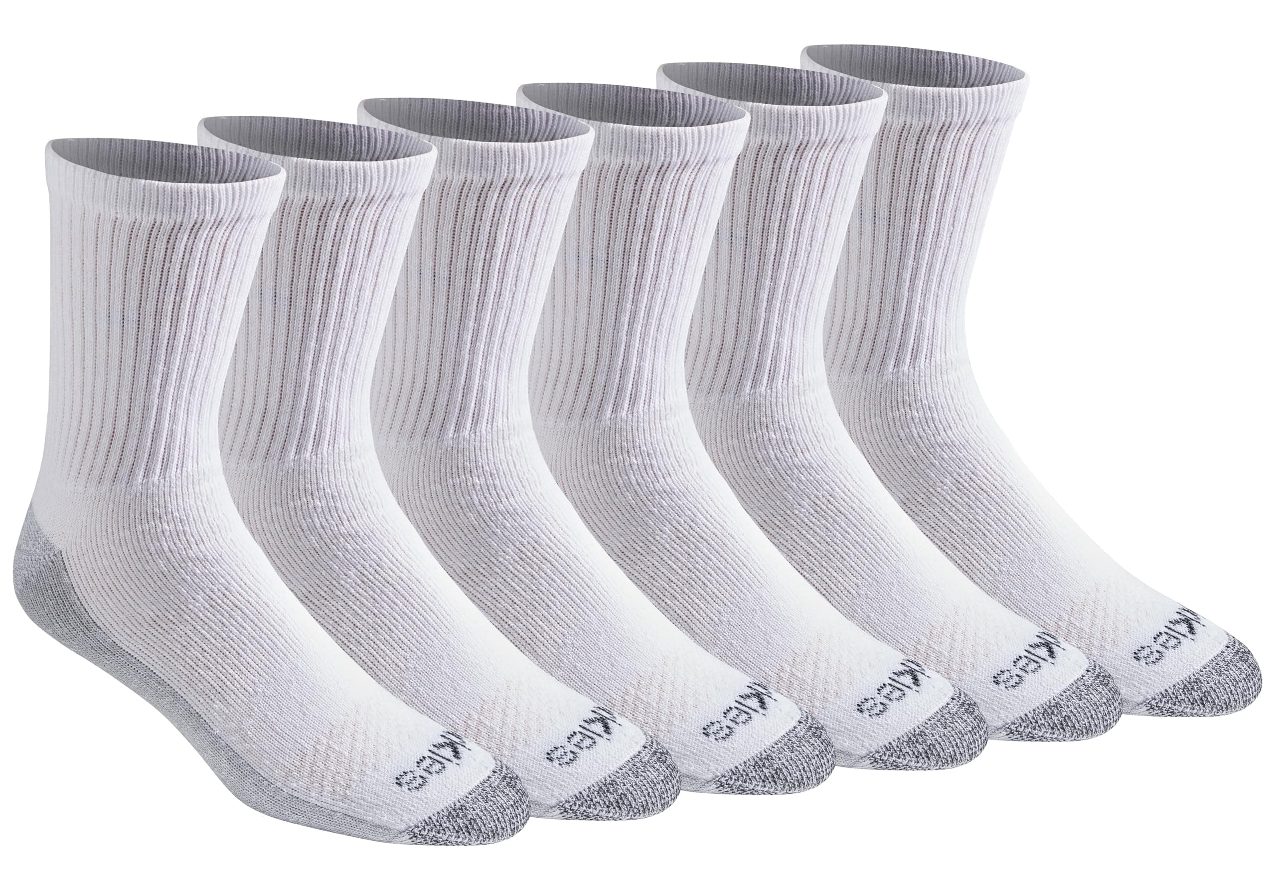 Men's Dri-Tech Mid-Crew Comfort Length Moisture Control Socks (6, 12 Pairs)