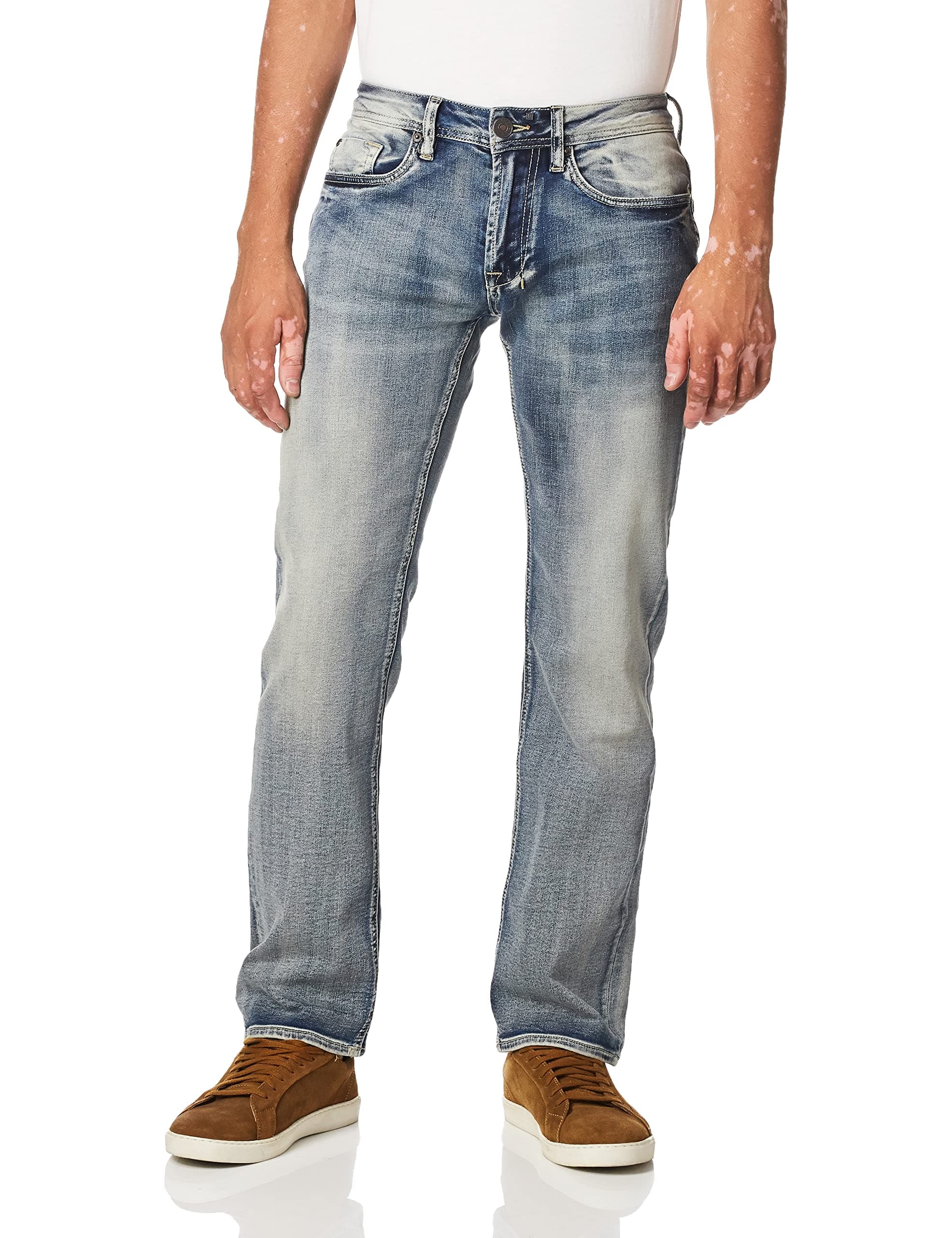 Buffalo David Bitton Men's Six-x Straight Fit Denim Jean Pants, Indigo, 29x30