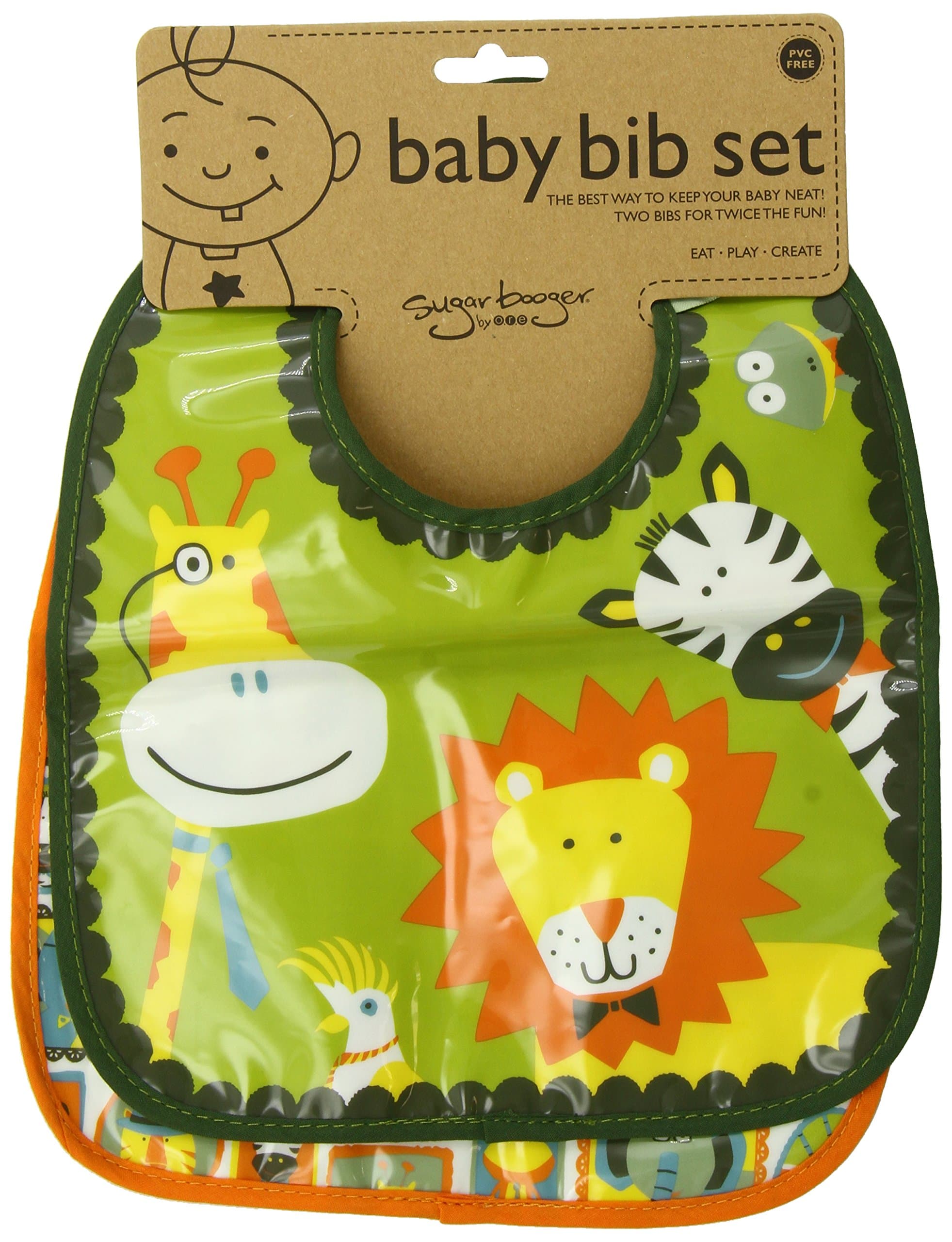 Sugarbooger Mini Bib Gift Set, It's a Jungle, 2 Count