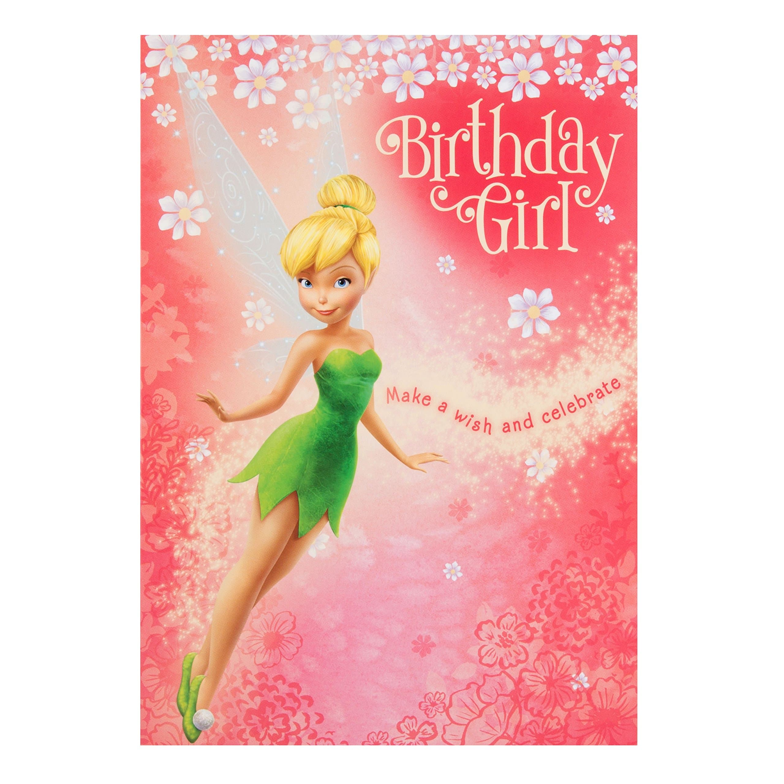 Hallmark Tinkerbell Birthday Card 'Make a Wish' - Medium (Old Model)