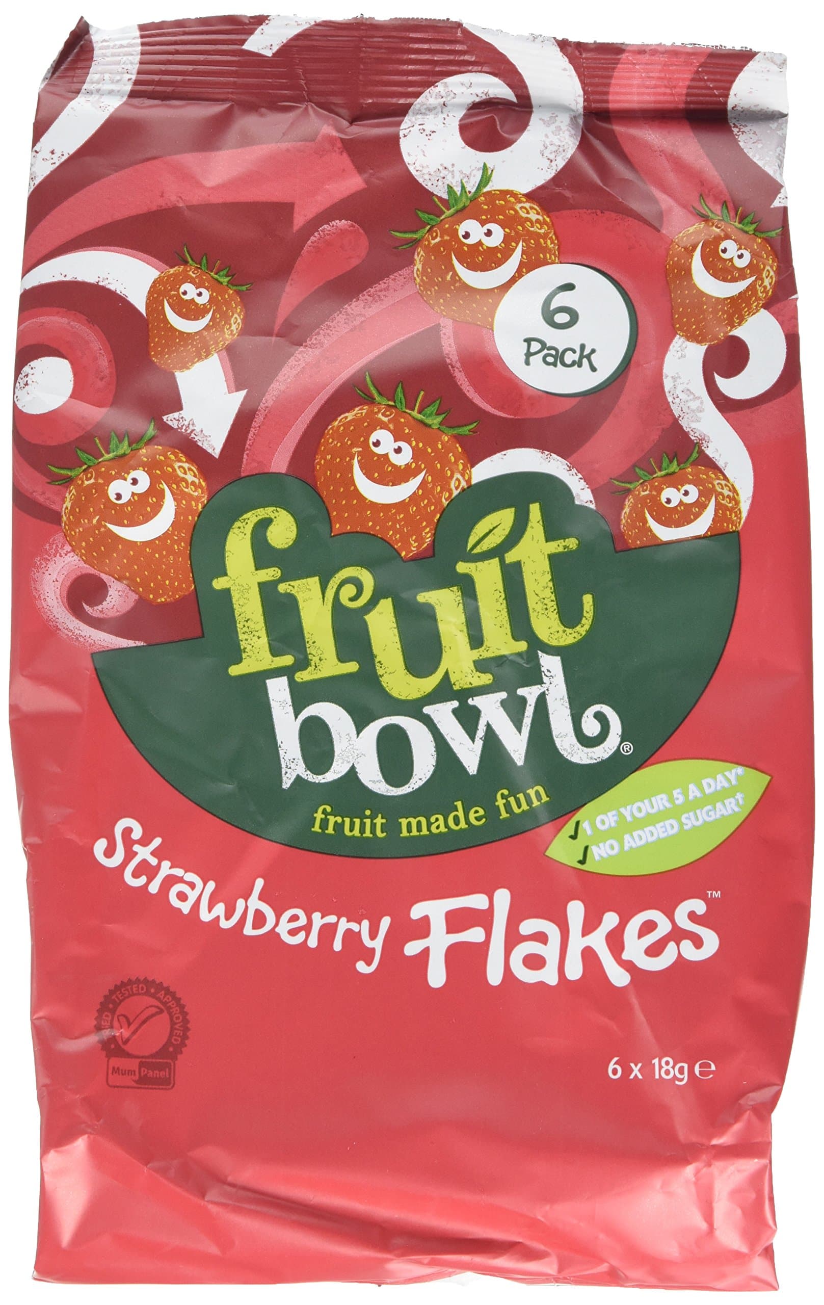 Fruit Bowl Strawberry Fruit Flakes, 108 g