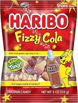 Haribo Gummi Candy, Fizzy Cola, 5 Ounce