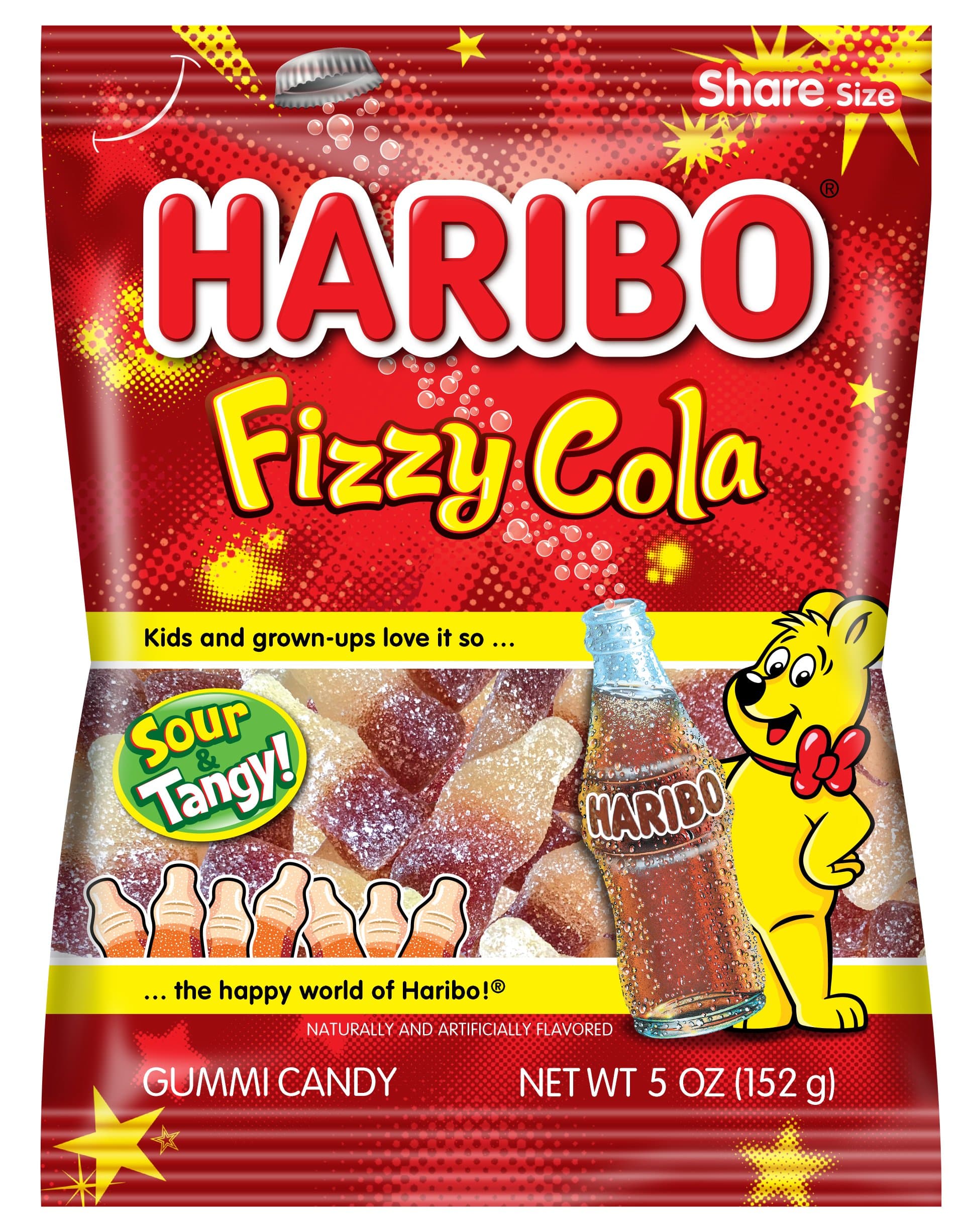 Haribo Gummi Candy, Fizzy Cola, 5 Ounce