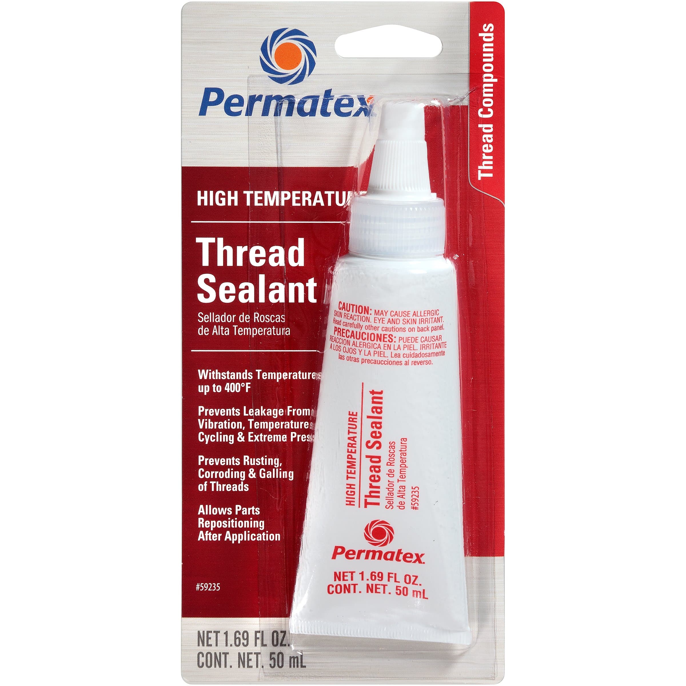 Permatex 59235-6PK High Temperature Thread Sealant, 50 ml (Pack of 6)