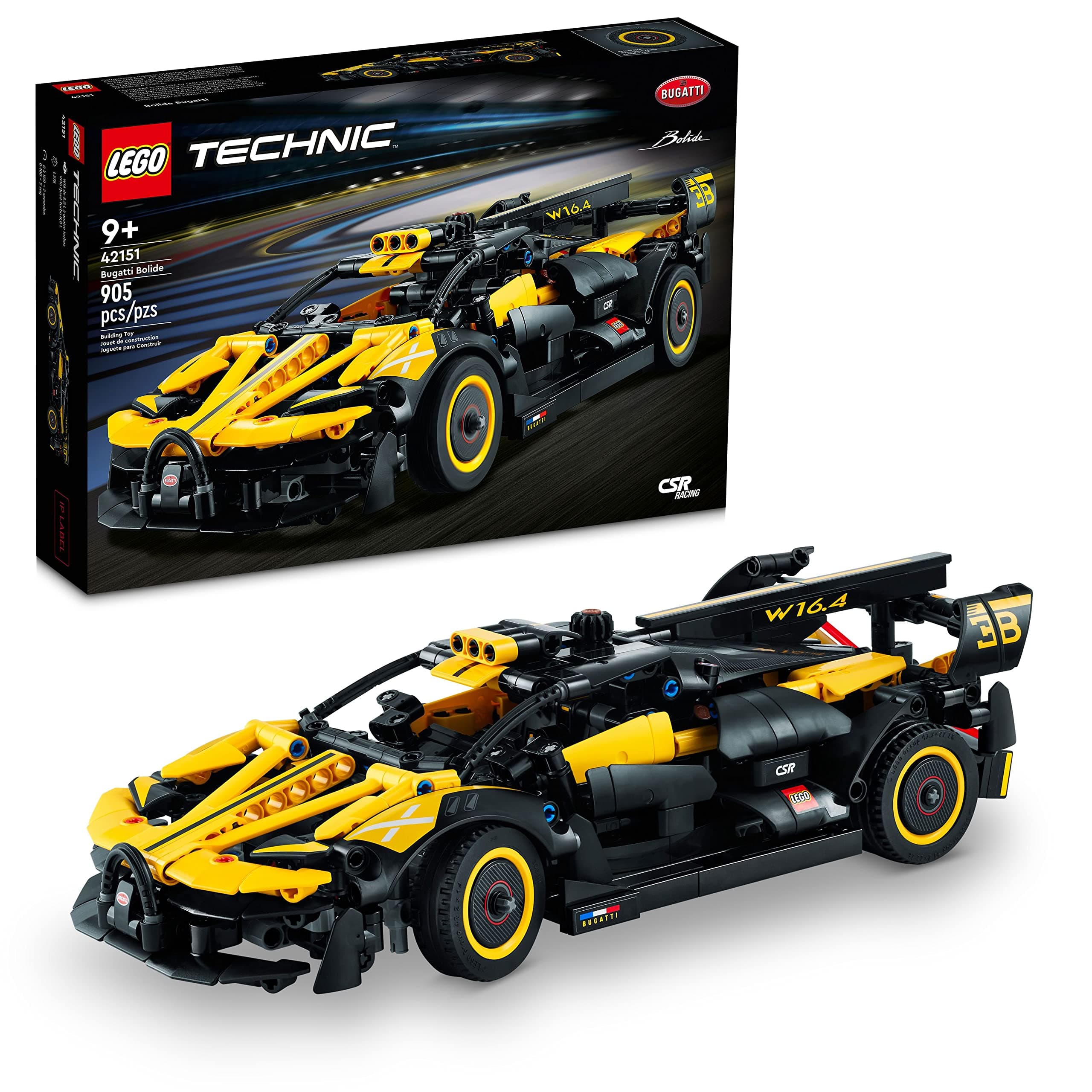 Technic Bugatti Bolide Racing Car Building Set - Model and Race Engineering Toy for Back to School, Collectible Sports Car Construction Kit for Boys, Girls, and Teen Builders Ages 9+, 42151