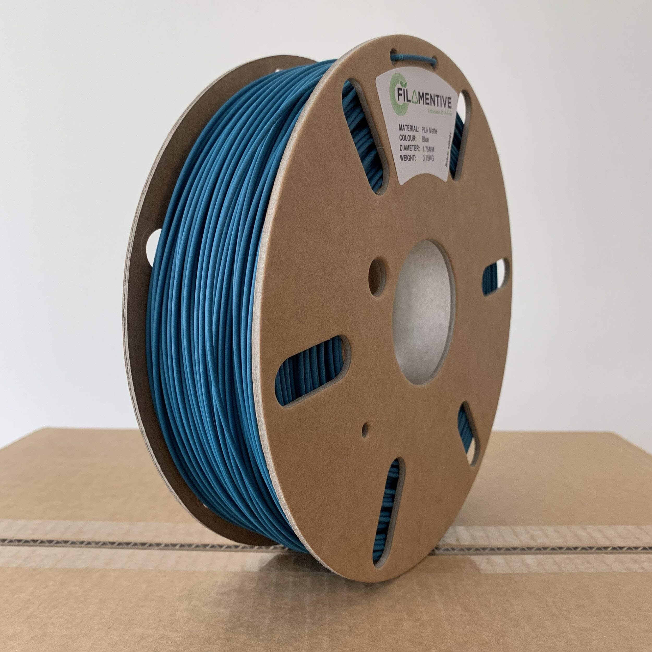 Filamentive PLA Matte 1.75mm Blue 3D Printer Filament, Dimensional Accuracy < +/- 0.05mm