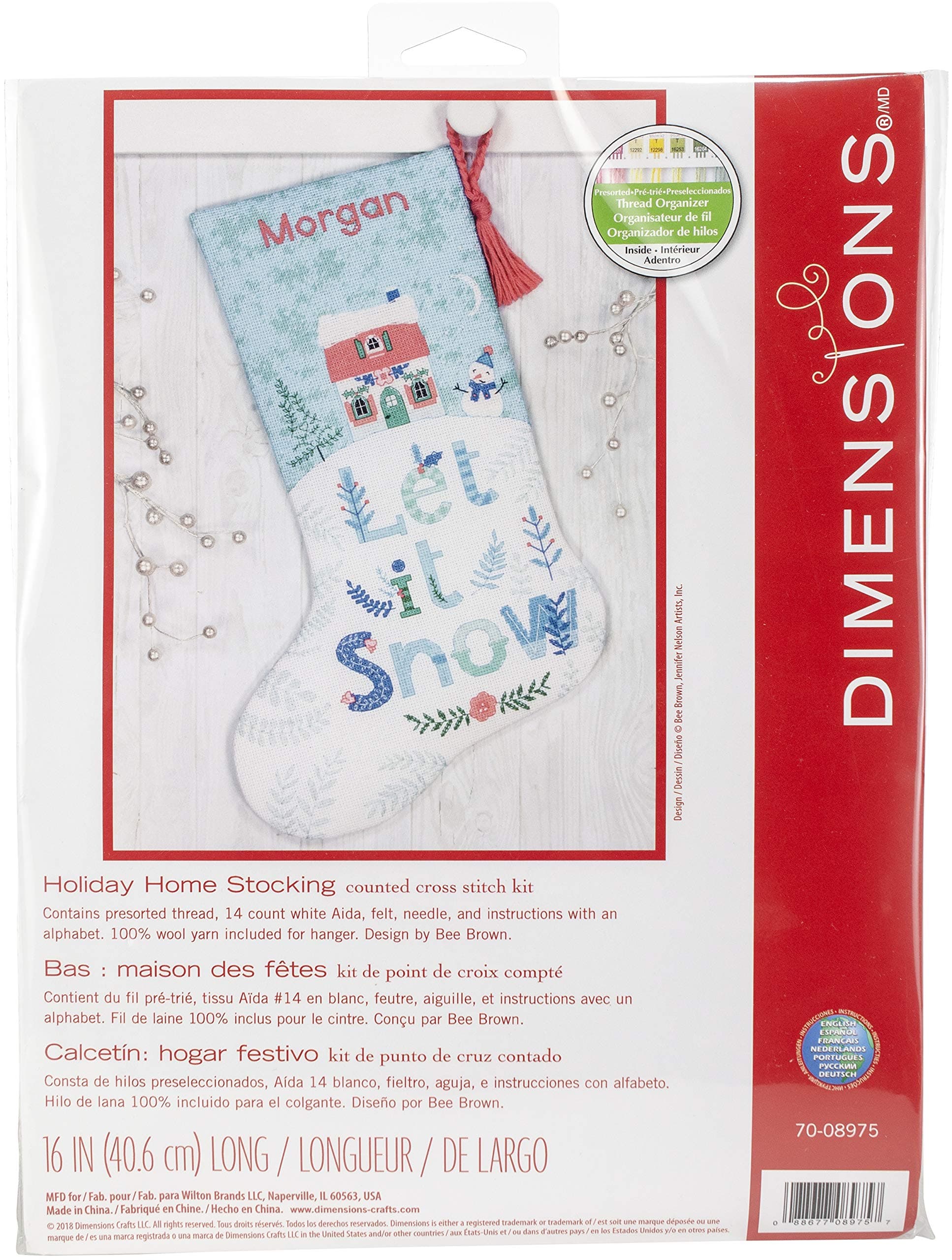 Dimensions Stocking Needlepoint Kit 16" Long-Holiday Home Stitched in Wool