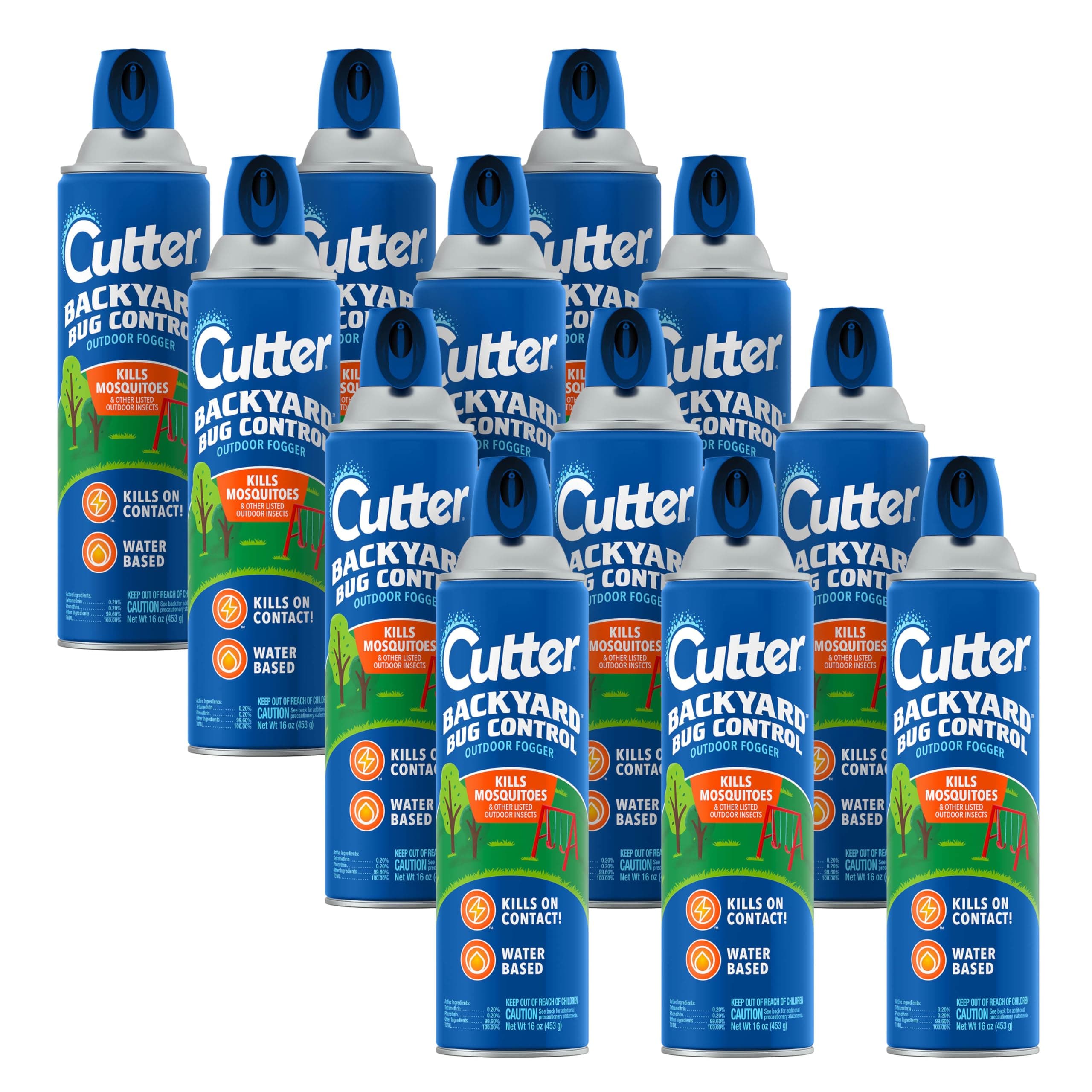 Cutter Backyard Bug Control Outdoor Fogger, 16-ounce, 12-Pack