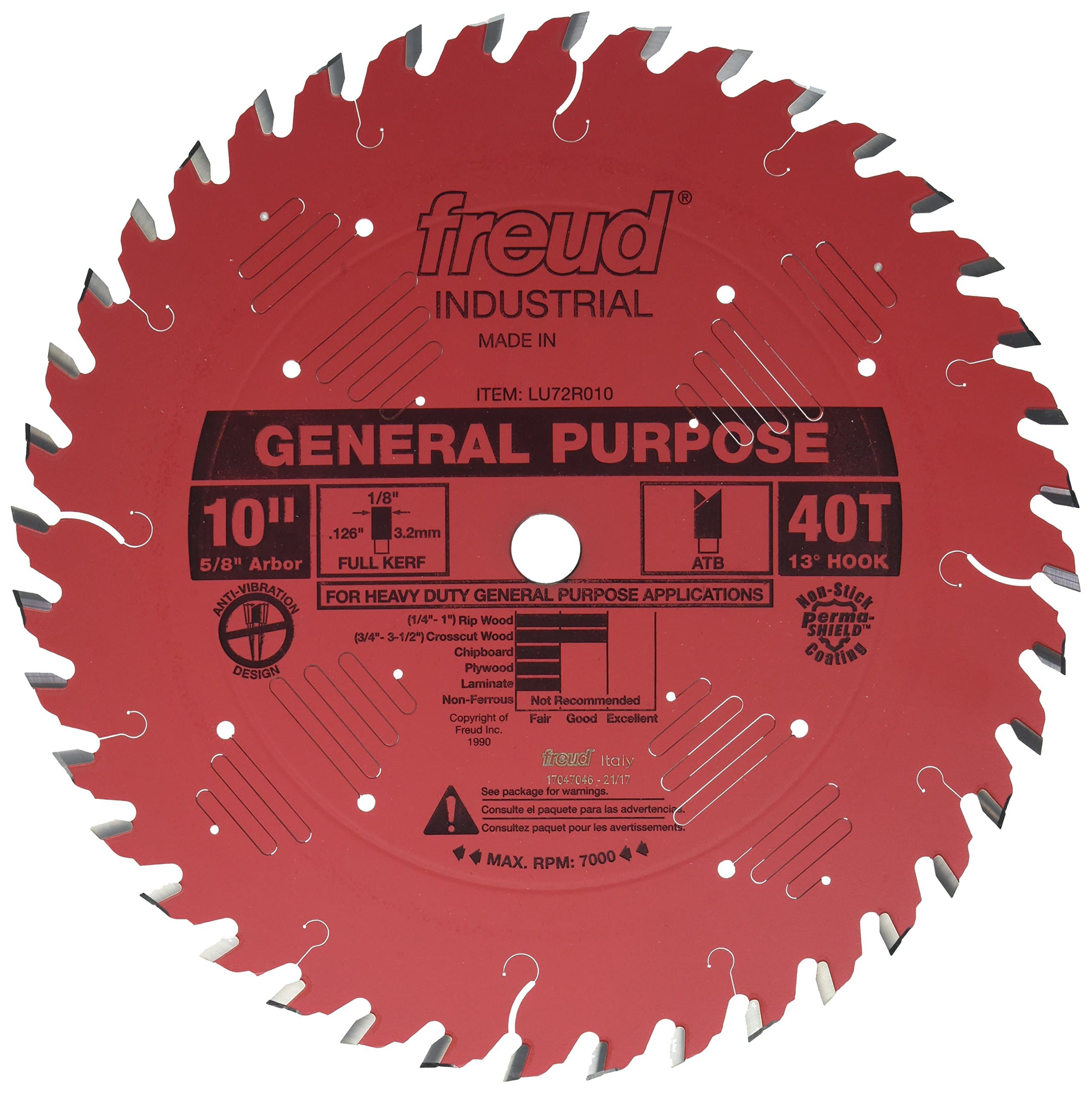 Freud Lit 10X40X5/8 ATB PERMASHIELD, Multi, 10" x 40" x 5/8" (LU72R010)