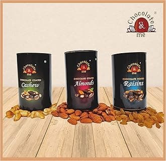 Chocolate and Me, Chocolate Coated Almonds, Cashews and Raisins, Chocolate Covered Nuts, 300 GMS,